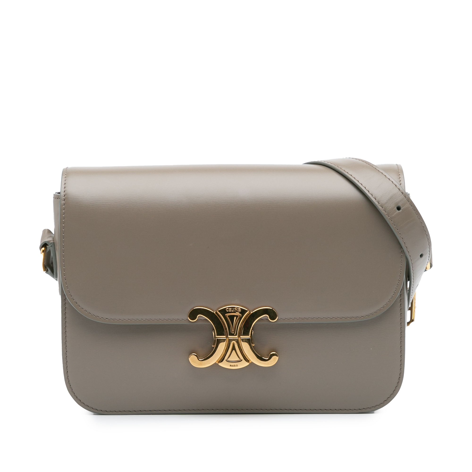 Celine Classique Shiny Calfskin Triomphe Crossbody - image 1