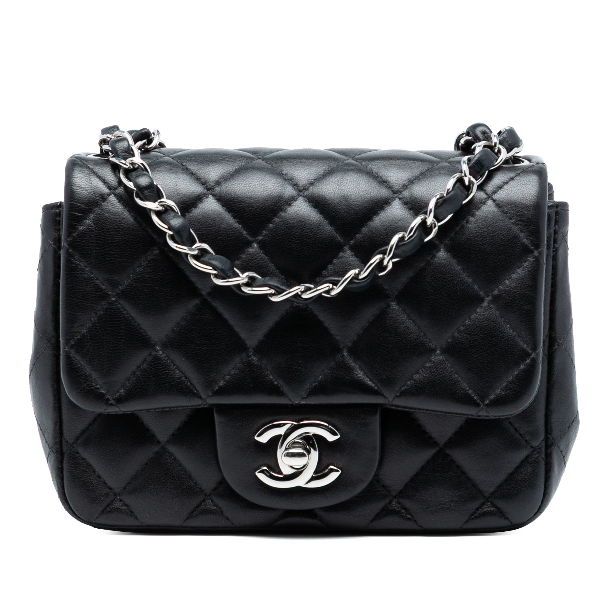 Chanel Mini Square Classic Lambskin Single Flap - image 1