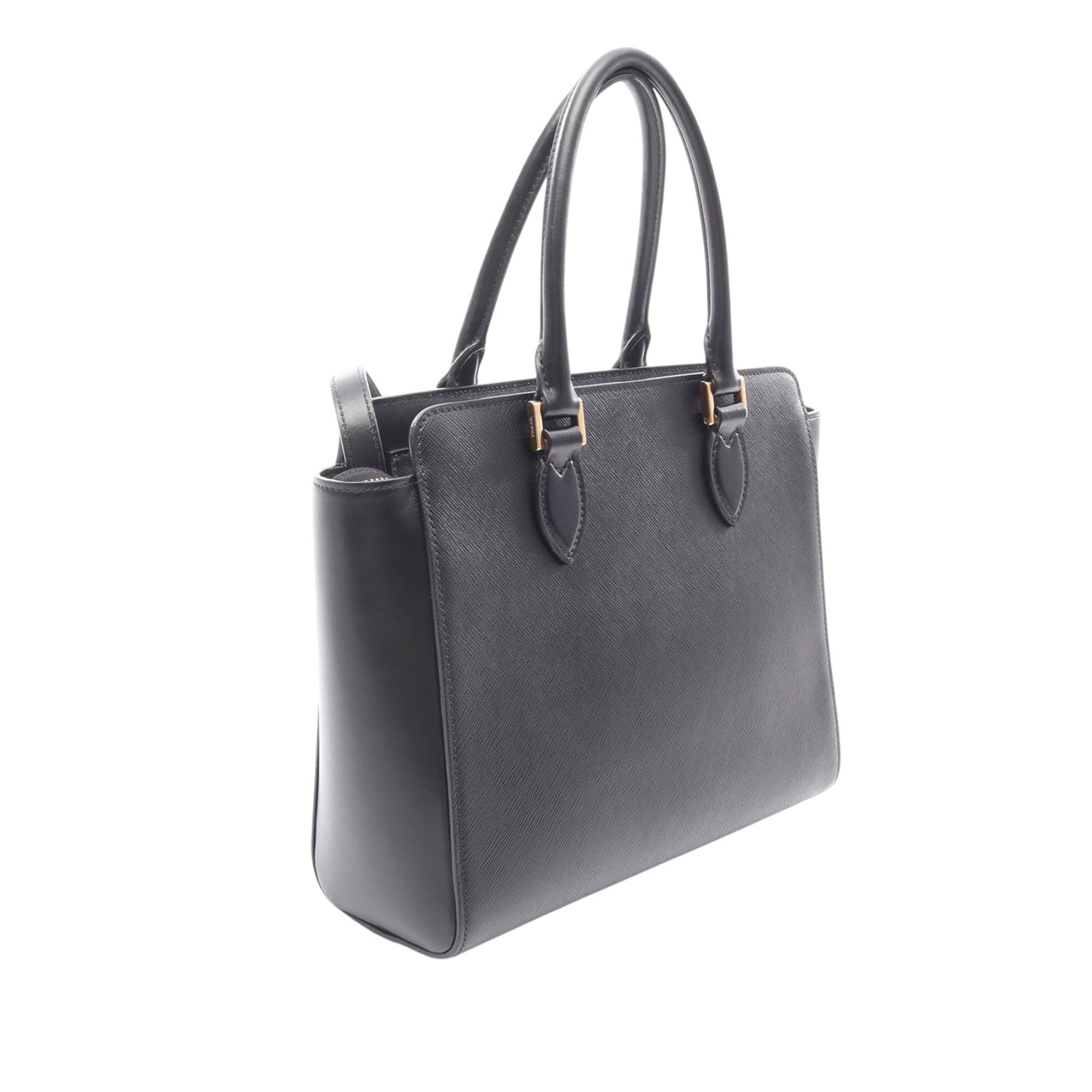 Prada Soft Calf Trimmed Saffiano Lux Open Convertible Tote - image 2