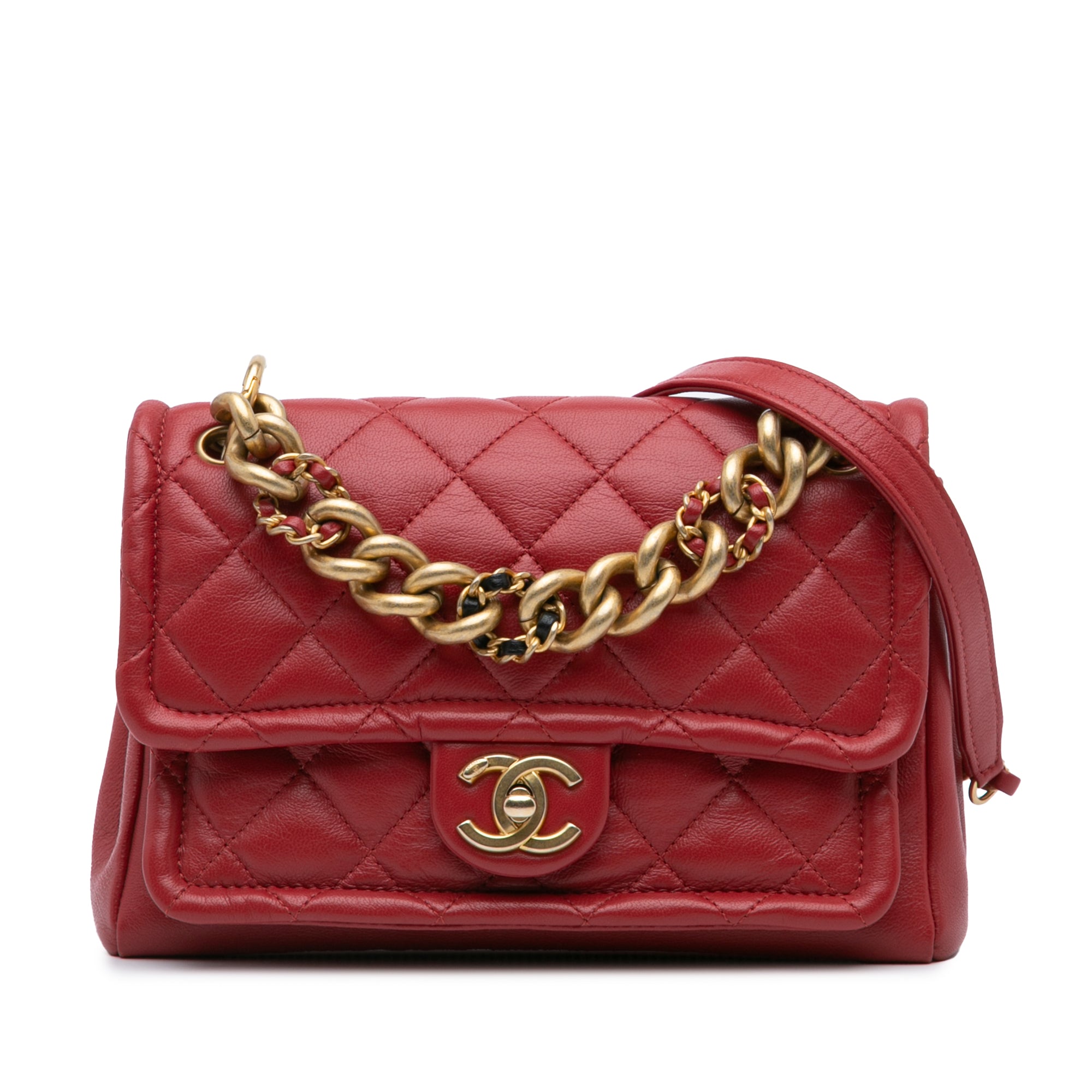 Chanel Small Quilted Lambskin Chain Link Flap - image 1