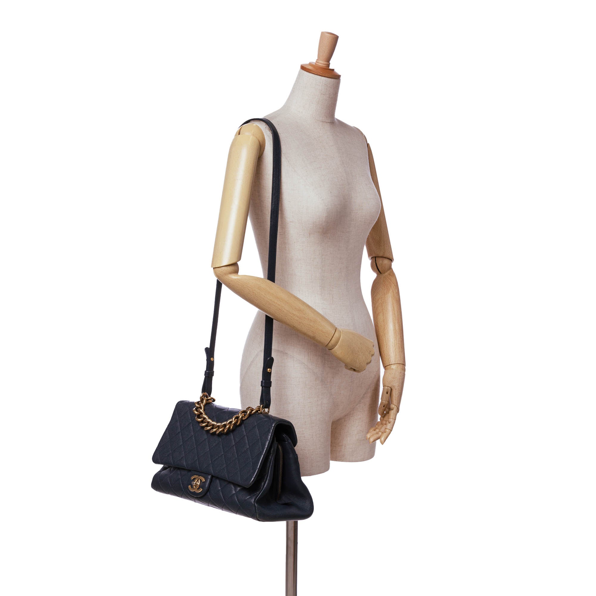 Chanel Paris Rome Large Sheepskin Trapezio Flap - image 14
