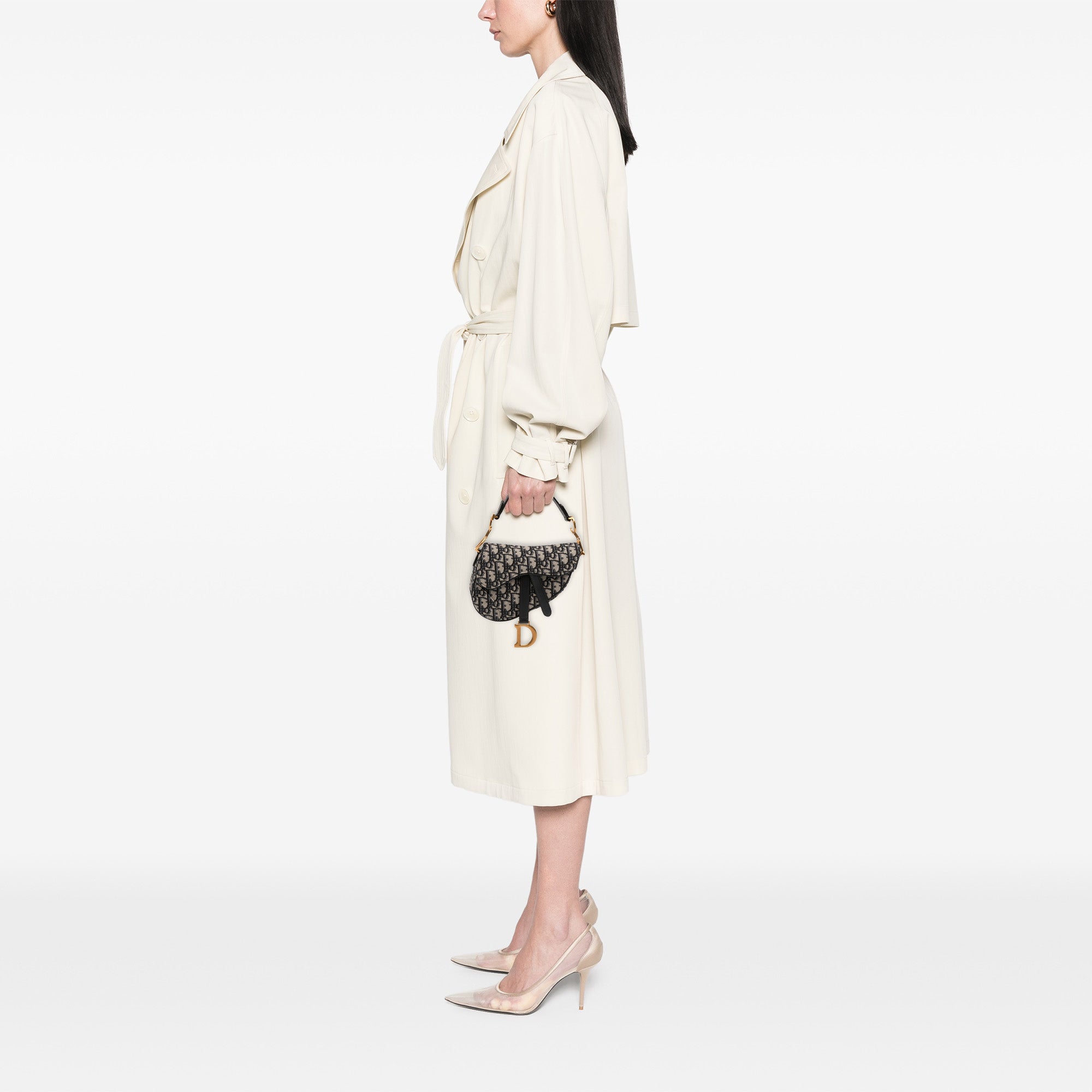 Dior Mini Oblique Canvas Saddle Bag - image 10