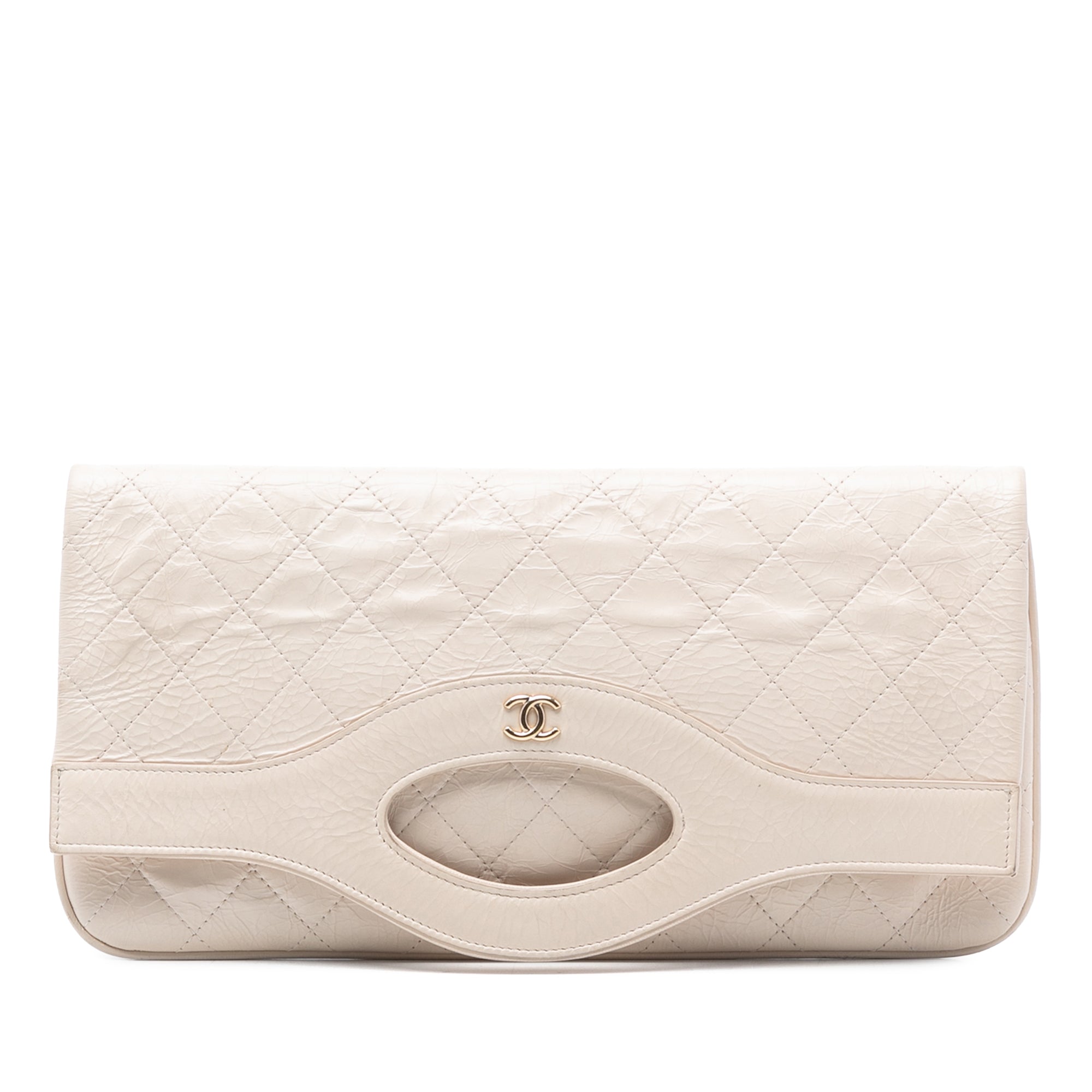 Chanel Large Shiny Crumpled Calfskin 31 Clutch - image 1