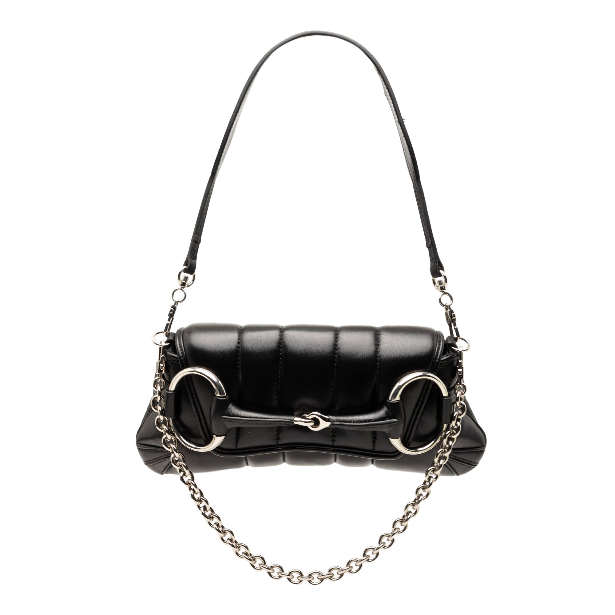 Gucci Small Quilted Leather Horsebit Chain Satchel - image 1
