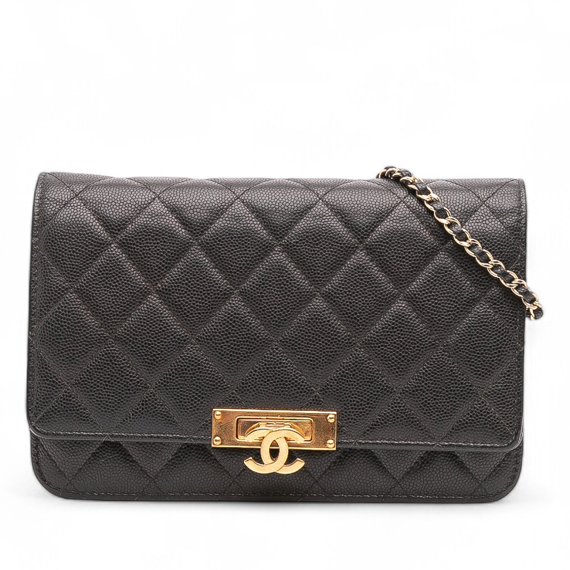 Chanel Quilted Caviar Golden Class Wallet On Chain - image 1