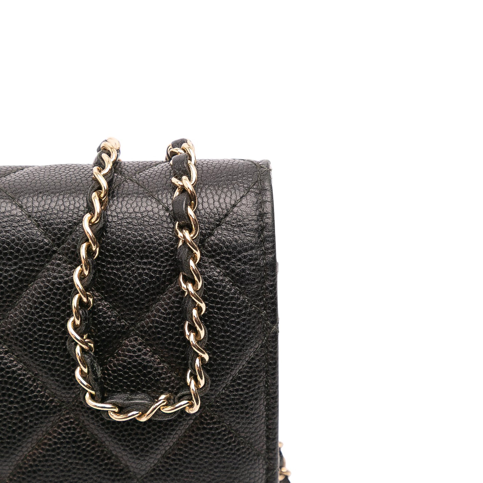Chanel Quilted Caviar Golden Class Wallet On Chain - image 10