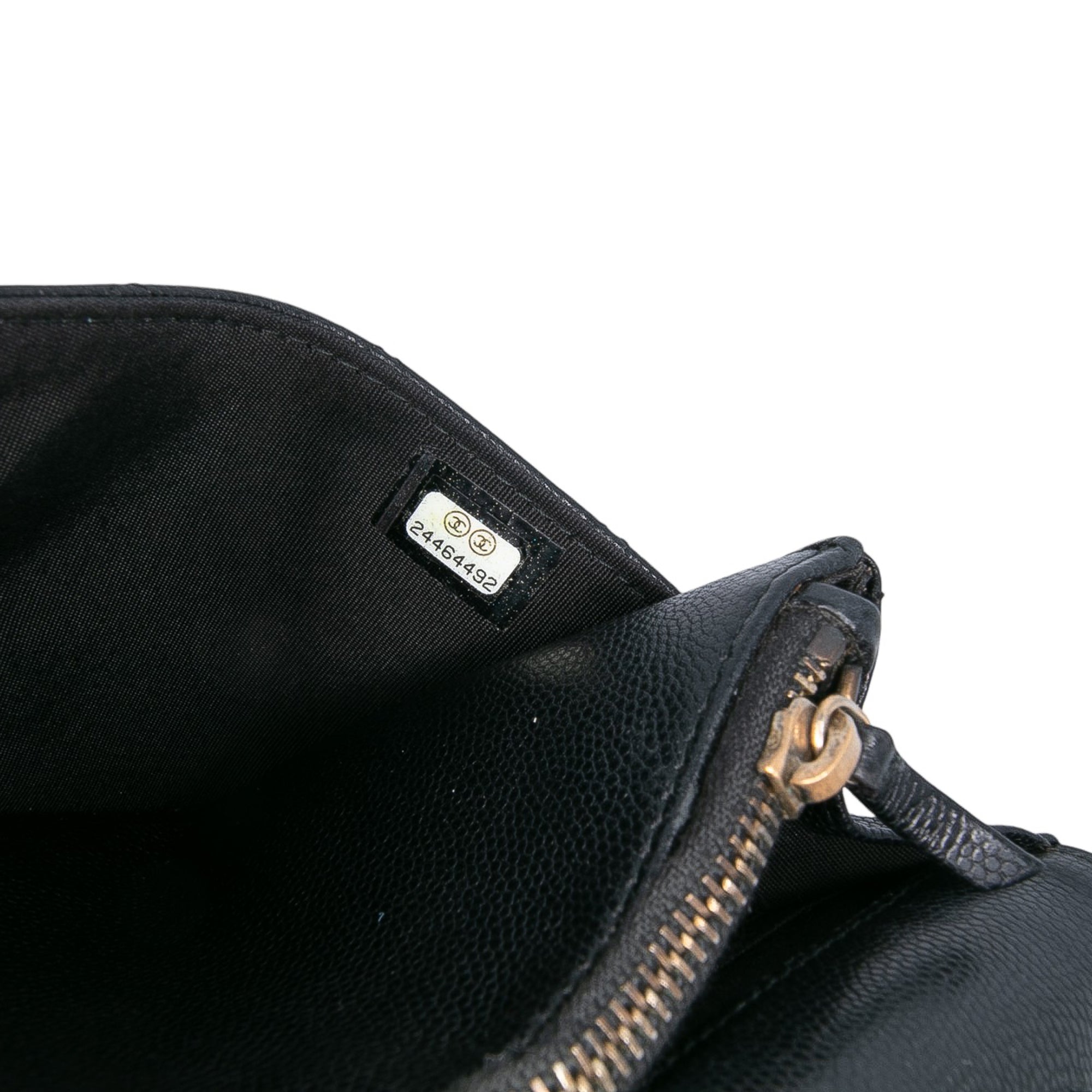 Chanel Quilted Caviar Golden Class Wallet On Chain - image 11
