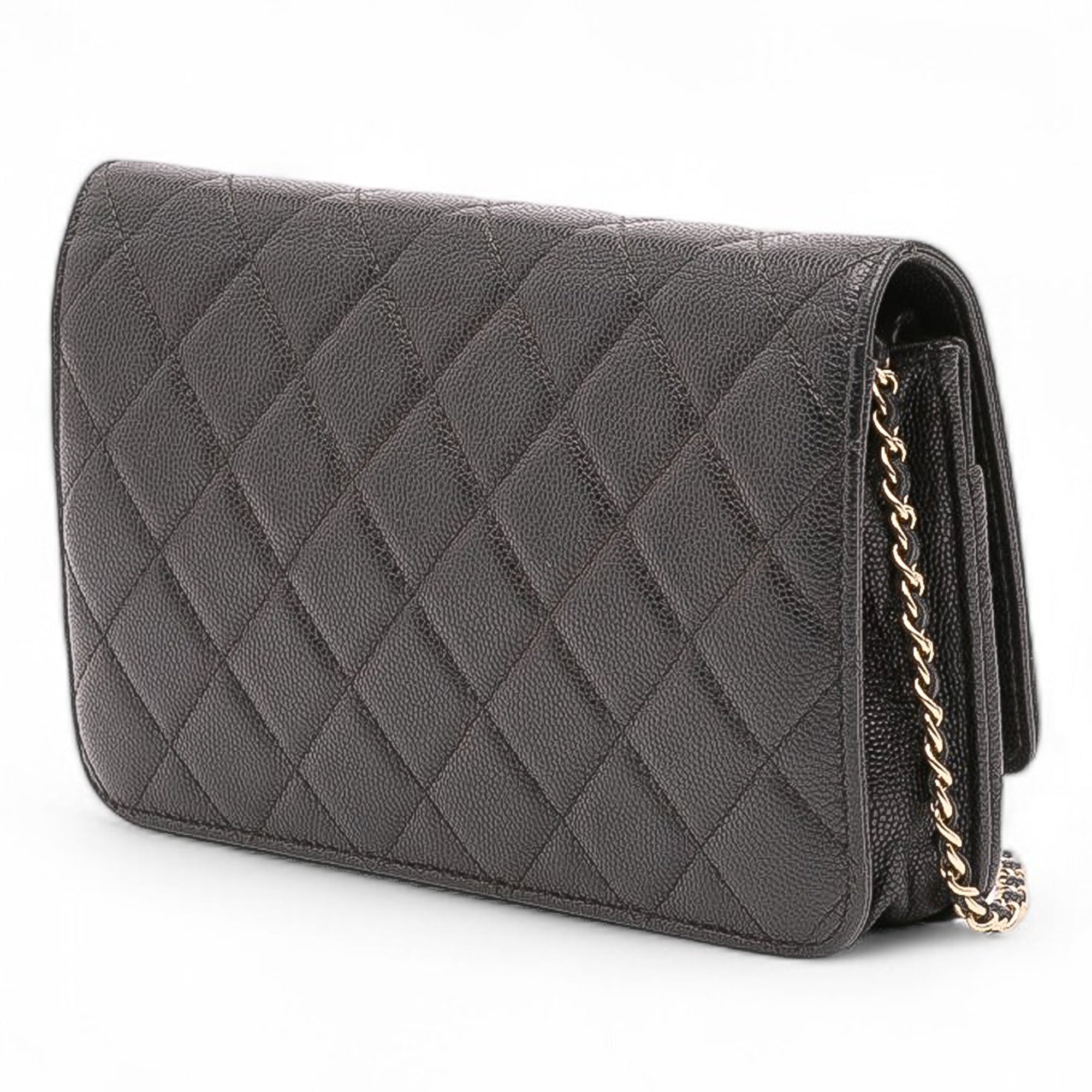 Chanel Quilted Caviar Golden Class Wallet On Chain - image 2
