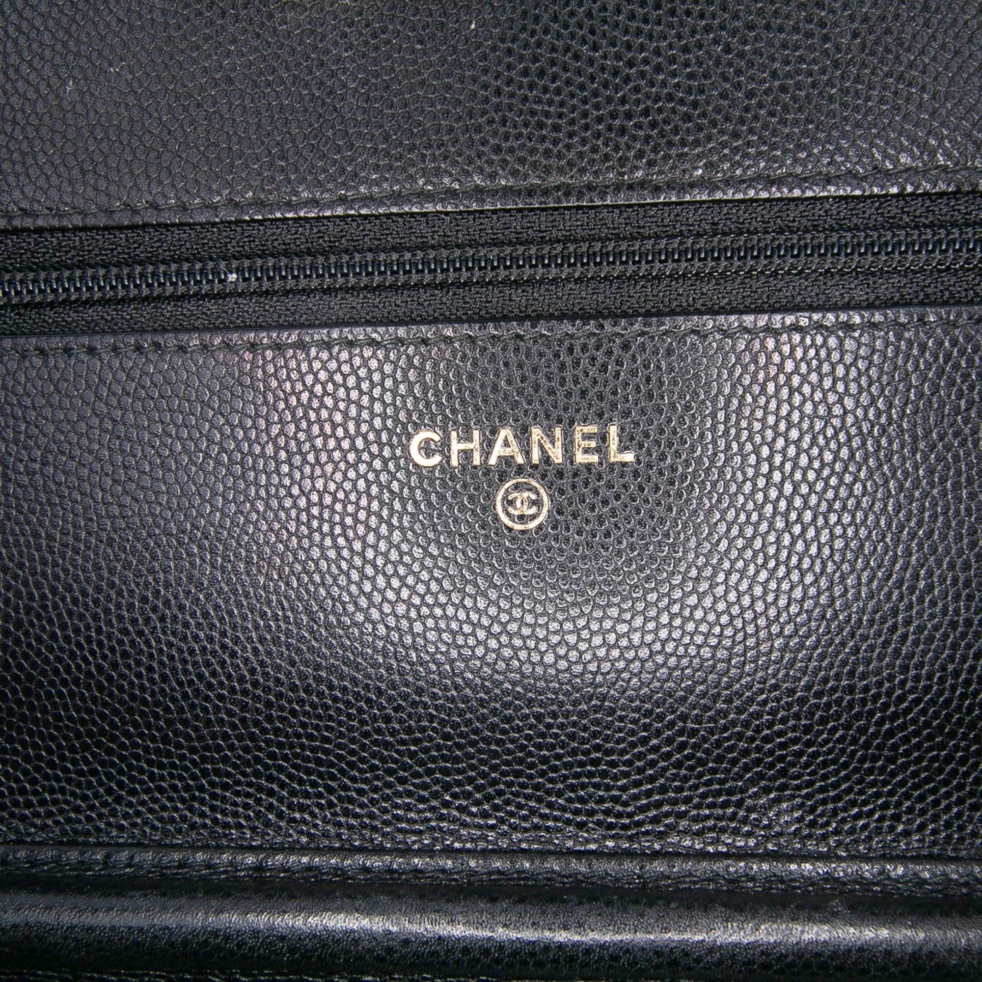 Chanel Quilted Caviar Golden Class Wallet On Chain - image 6