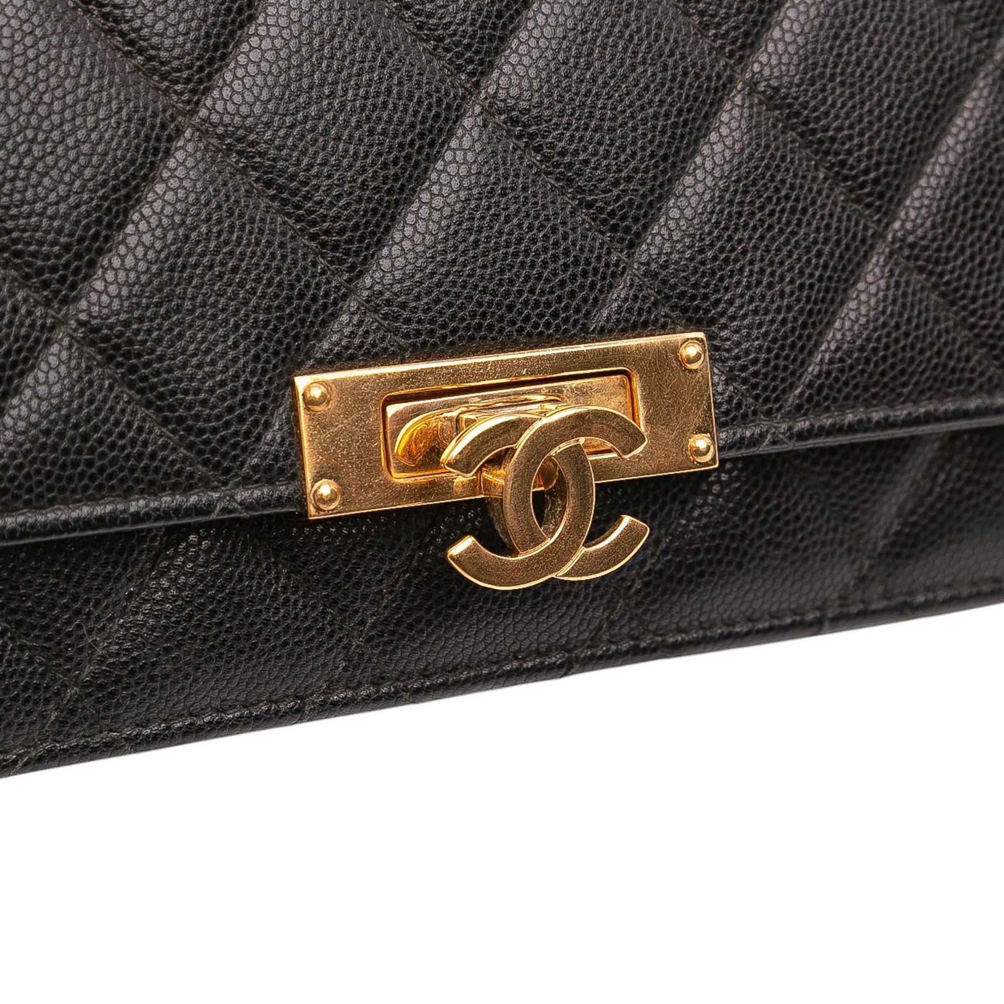 Chanel Quilted Caviar Golden Class Wallet On Chain - image 9