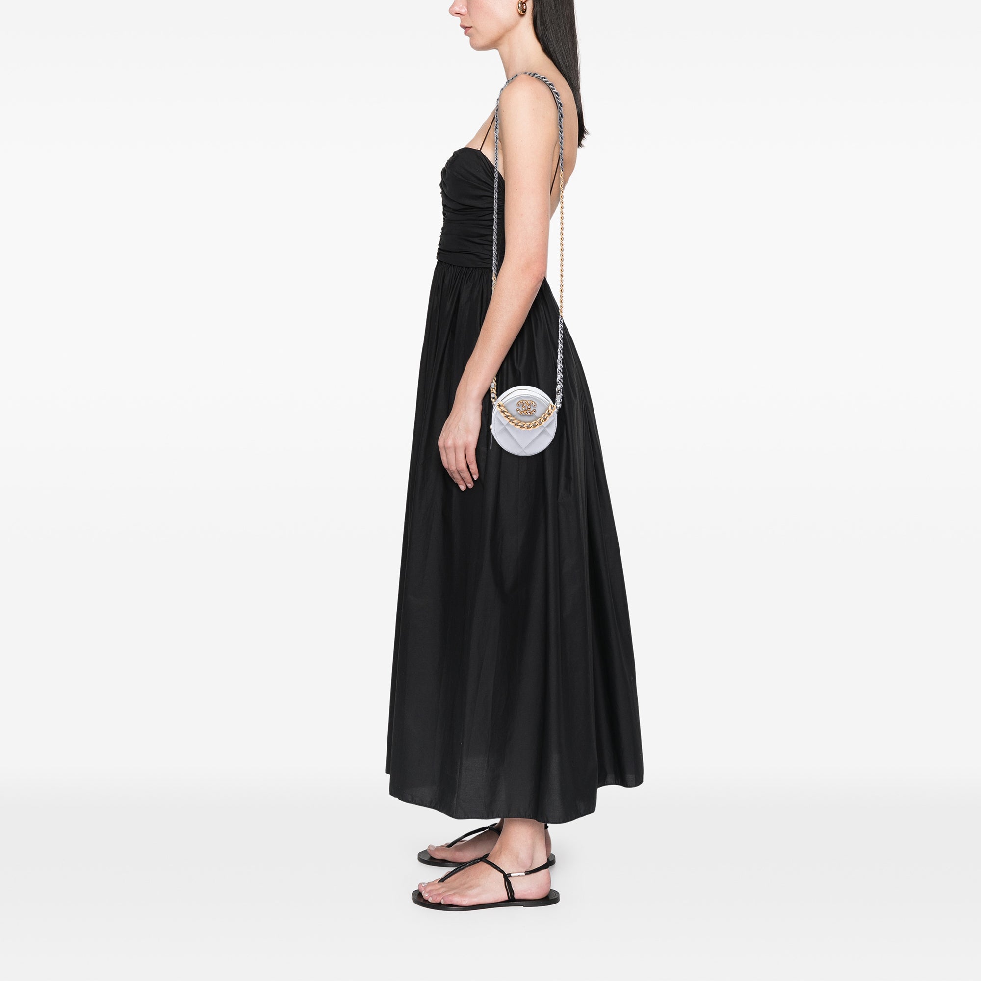 Chanel Metallic Lambskin 19 Round Clutch with Chain - image 6