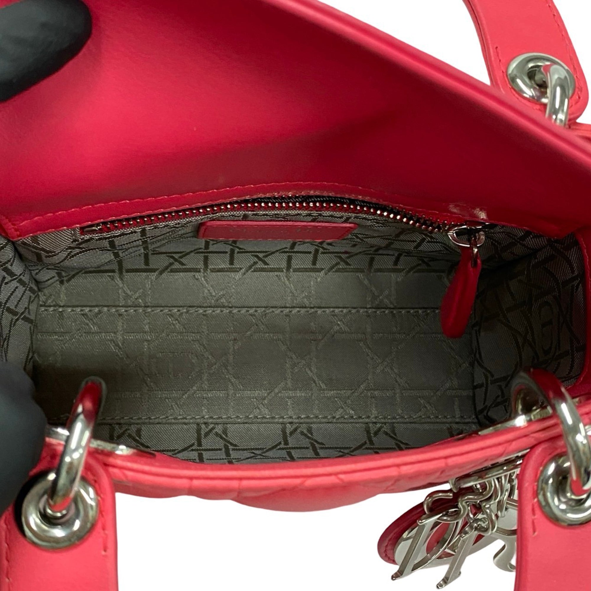 Dior Mini Lambskin Cannage Lady Dior - image 4