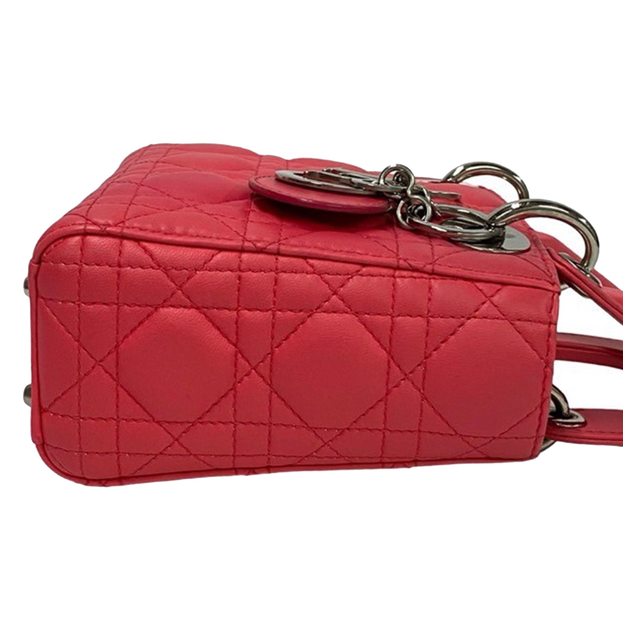 Dior Mini Lambskin Cannage Lady Dior - image 9