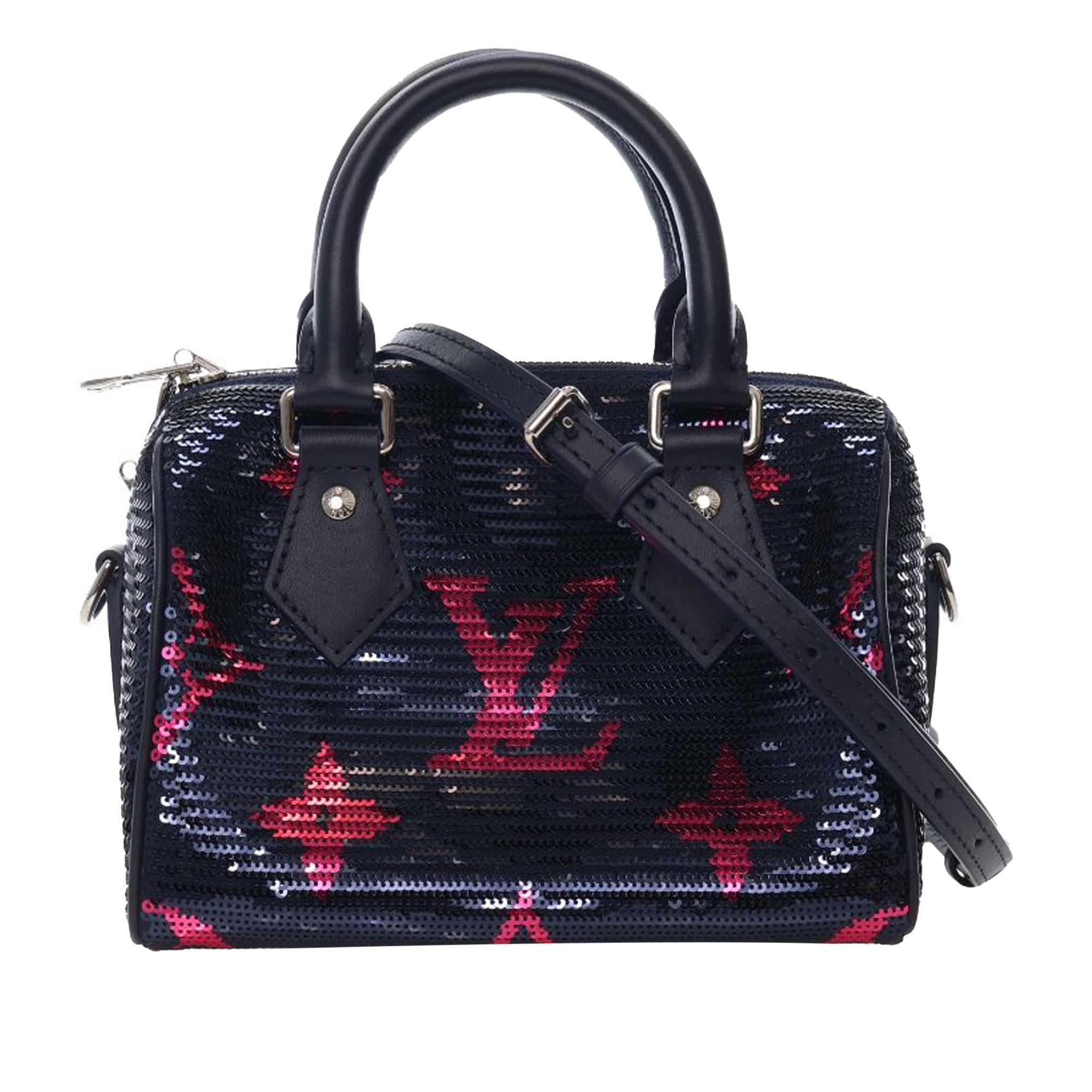 Louis Vuitton LV Night Monogram Giant Sequins Speedy Bandouliere 18 - image 1