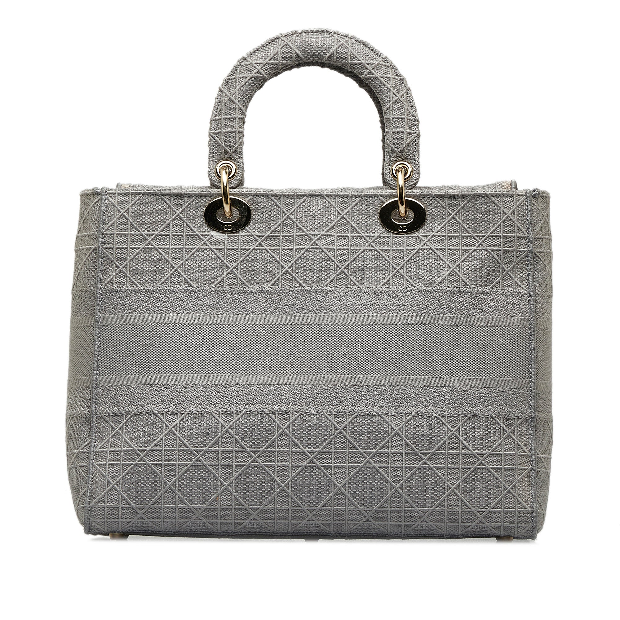 Dior Large Embroidered Canvas Cannage Lady D Lite - image 8