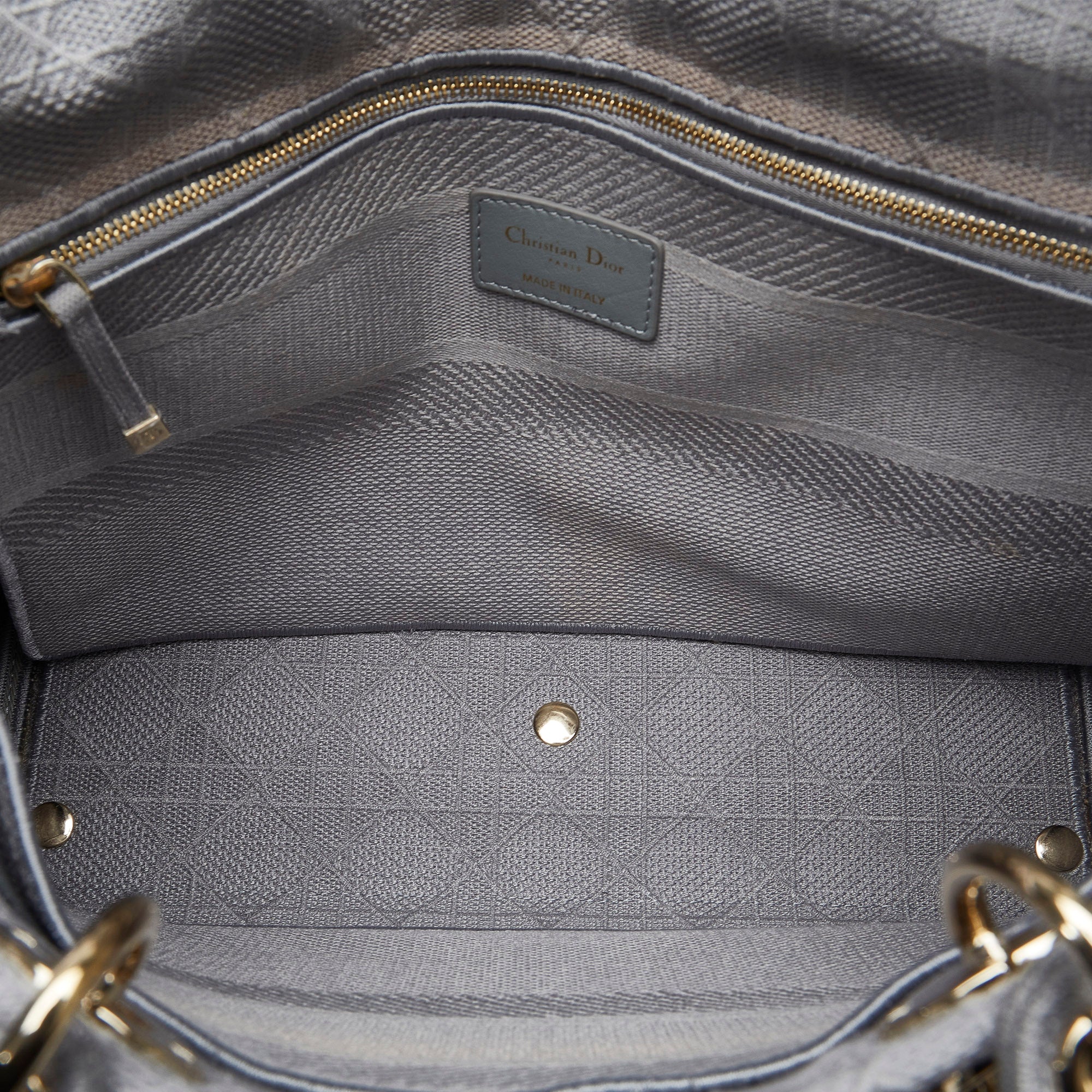 Dior Large Embroidered Canvas Cannage Lady D Lite - image 2