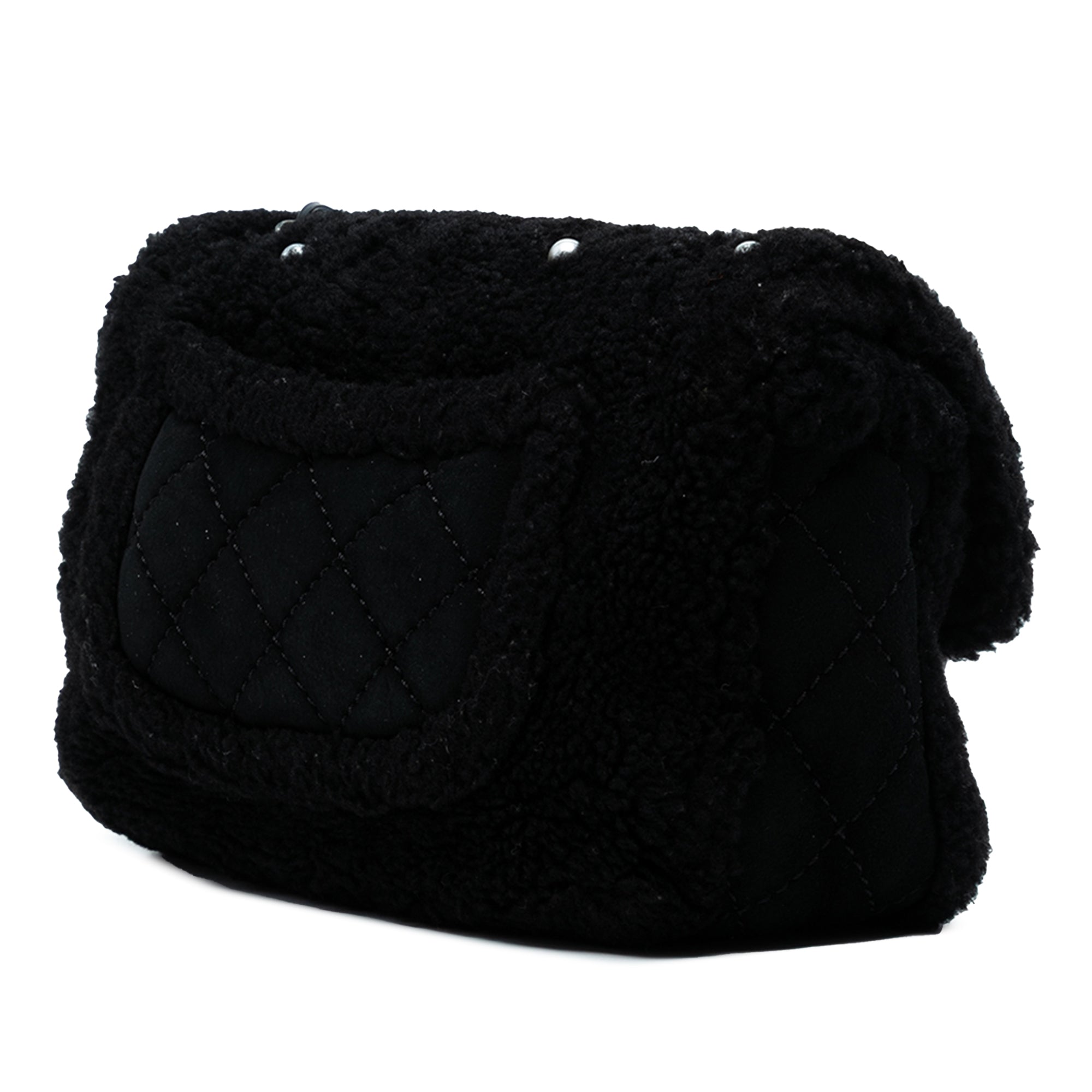 Chanel Medium Shearling Pearl Studded Flap - image 2