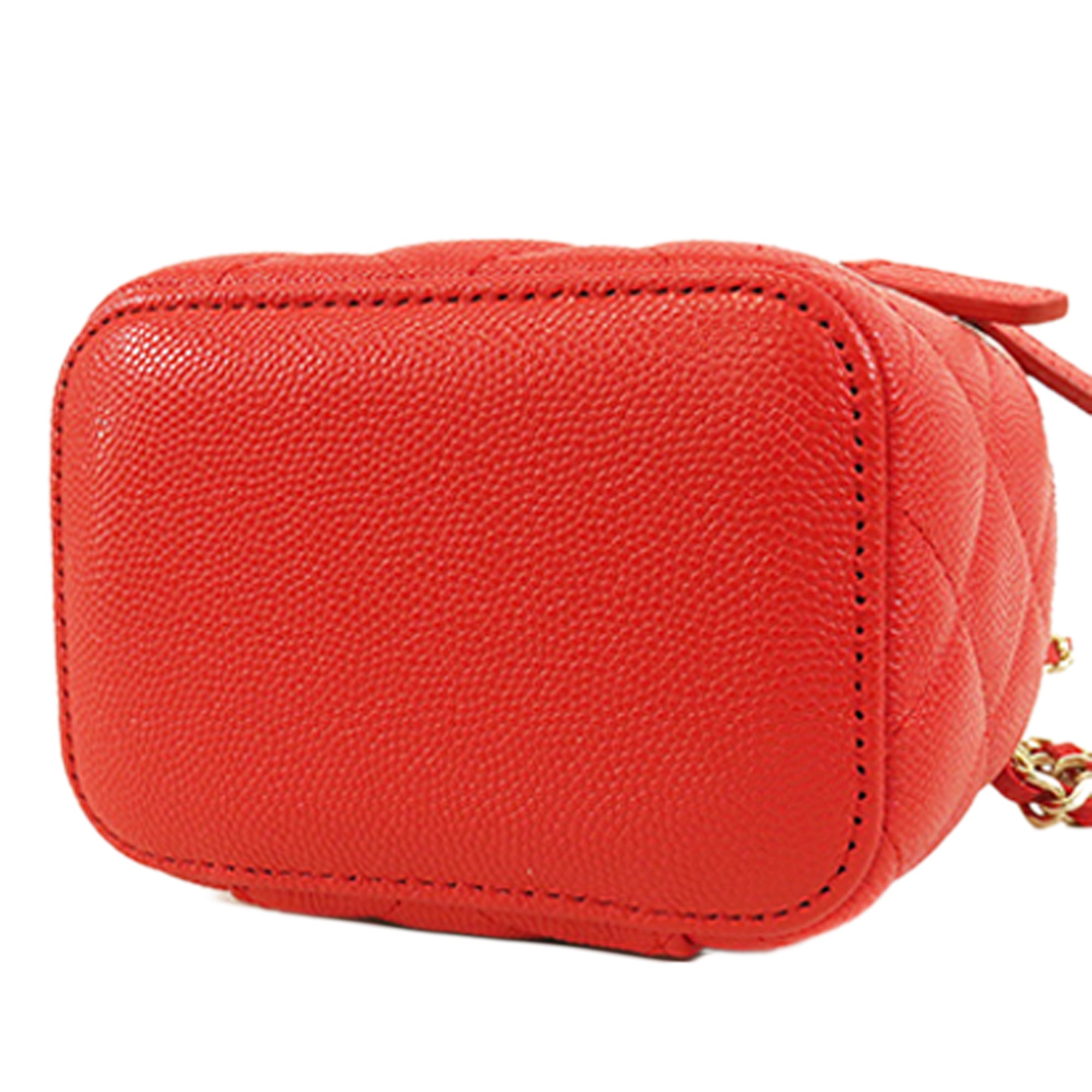 Chanel Mini Quilted Caviar Vanity Case with Chain - image 3