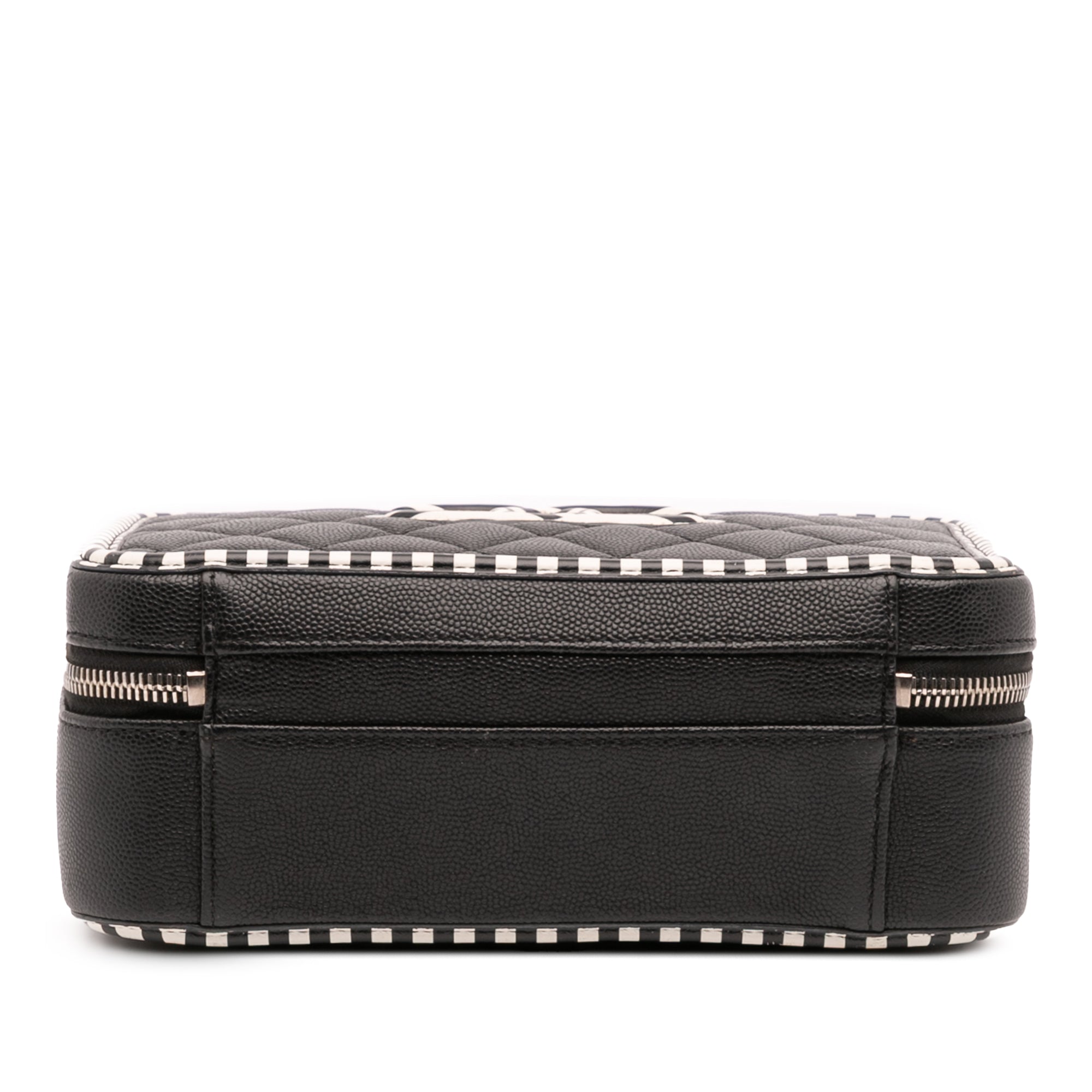 Chanel Small Caviar Striped CC Filigree Vanity Case - image 3