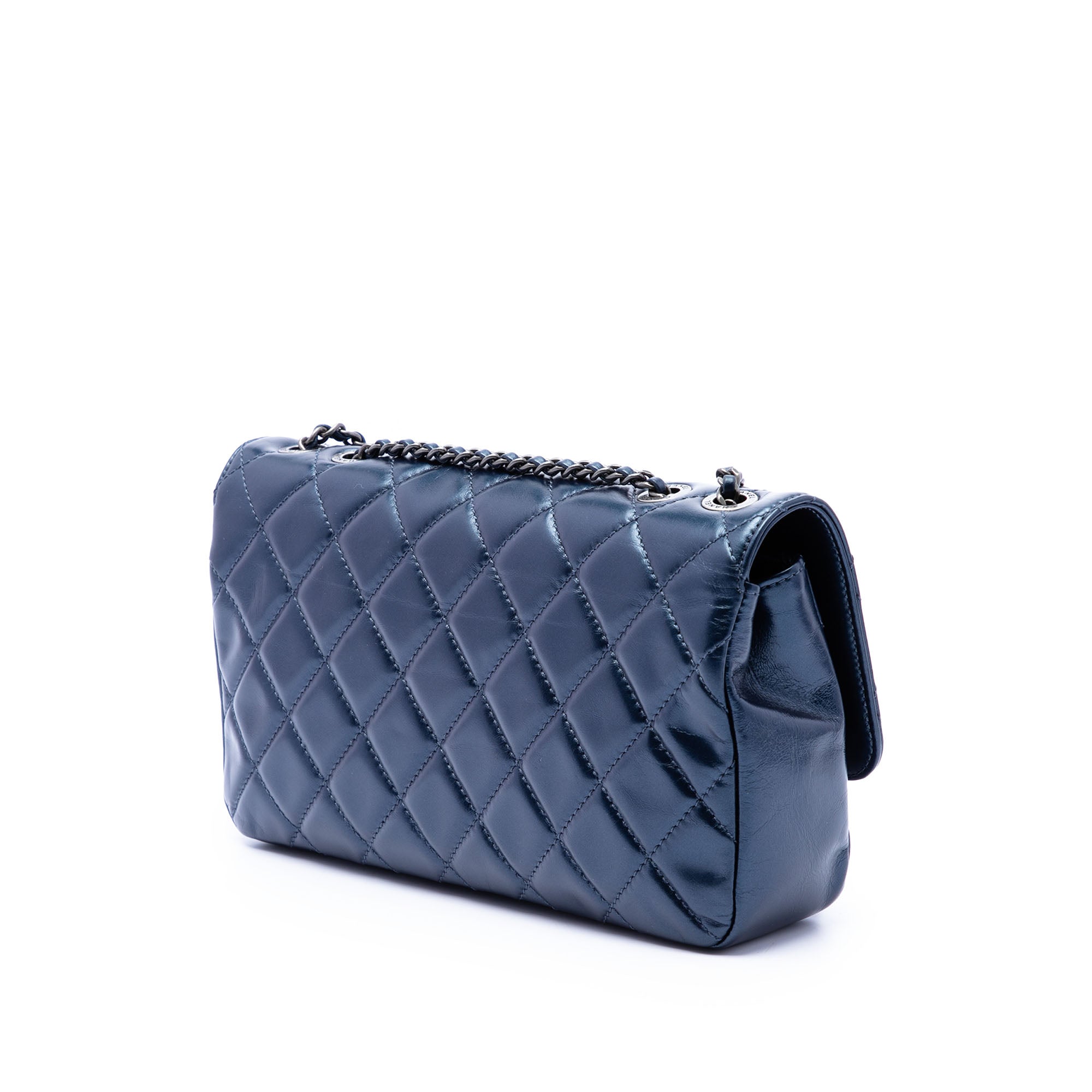 Chanel Medium Quilted Glazed Calfskin Coco Pleats Flap - image 2