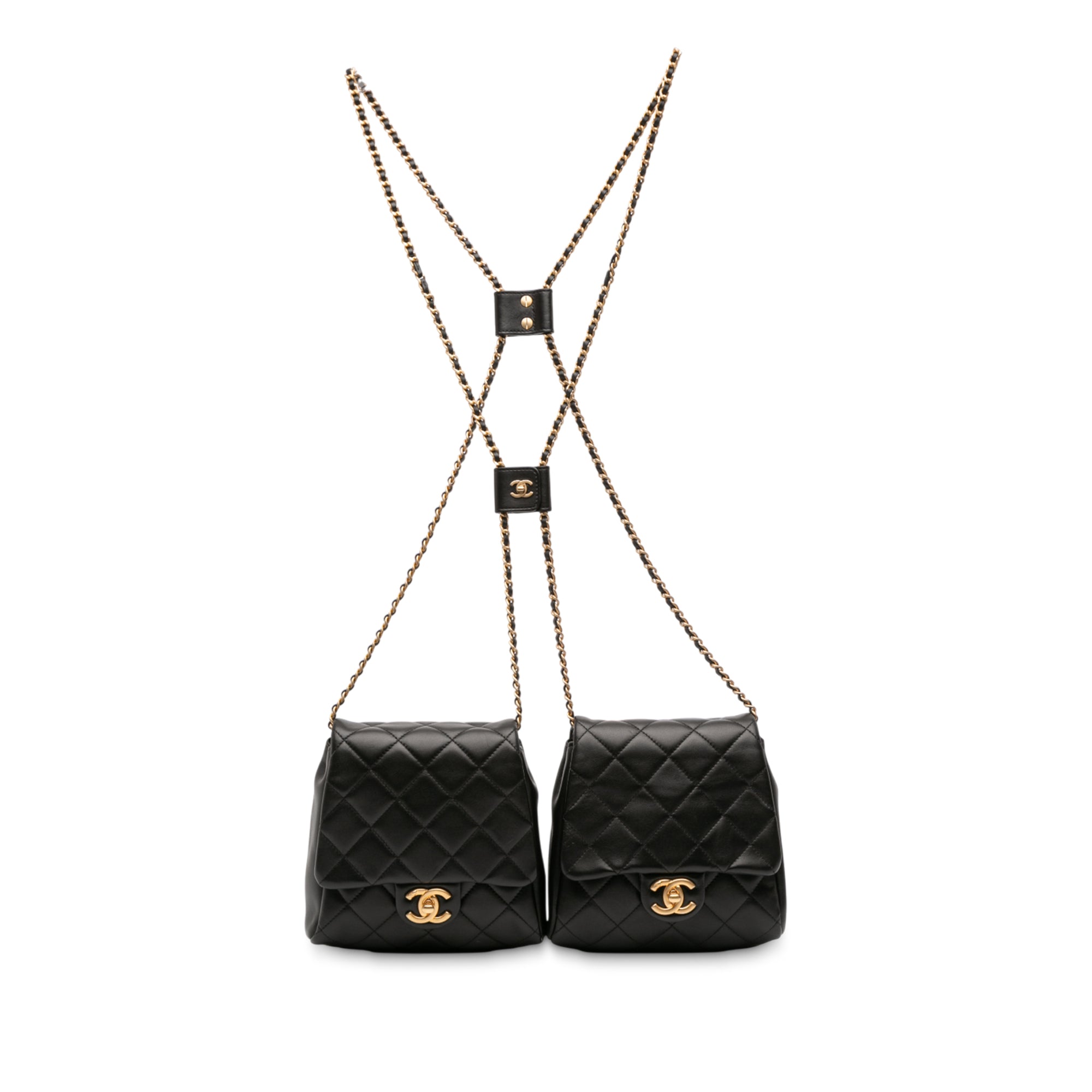 Chanel CC Quilted Lambskin Side Packs Crossbody - image 13