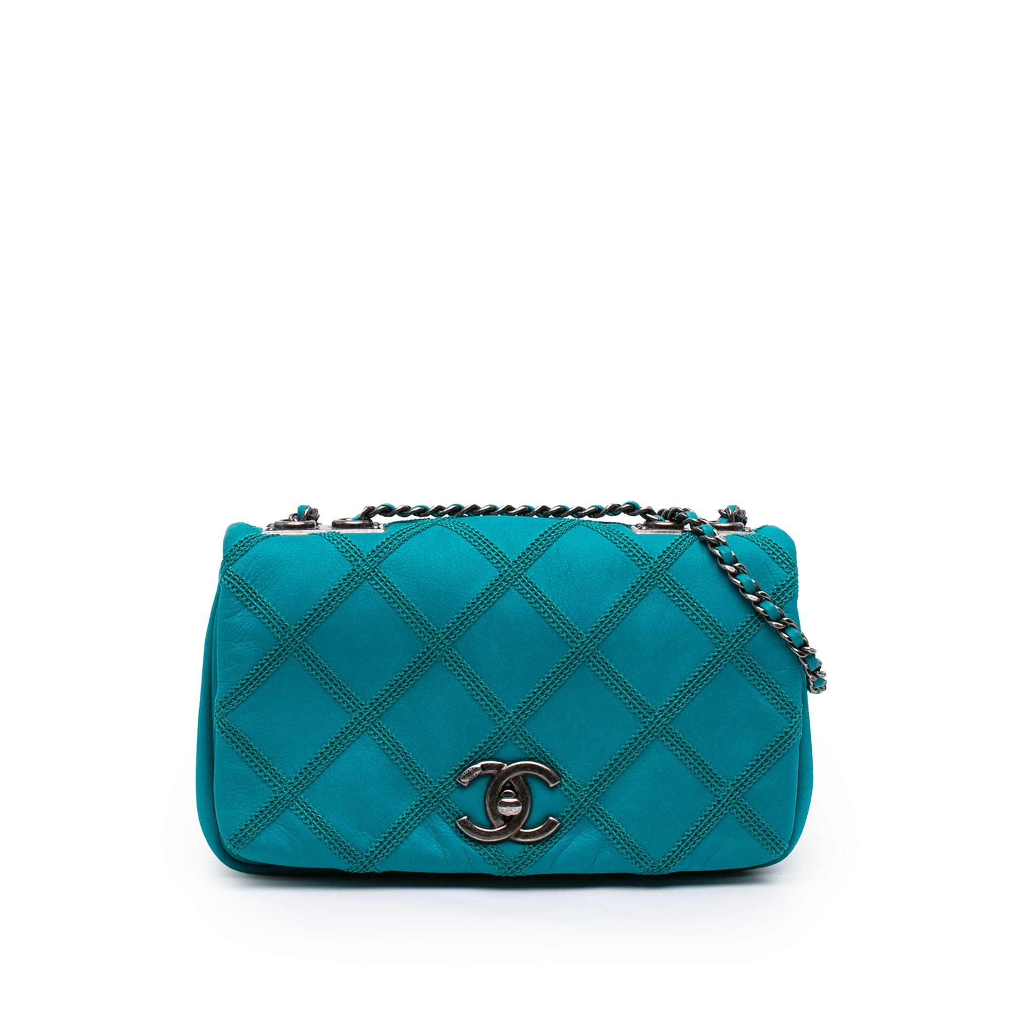 Chanel CC Iridescent Calfskin Diamond Stitch Flap - image 1