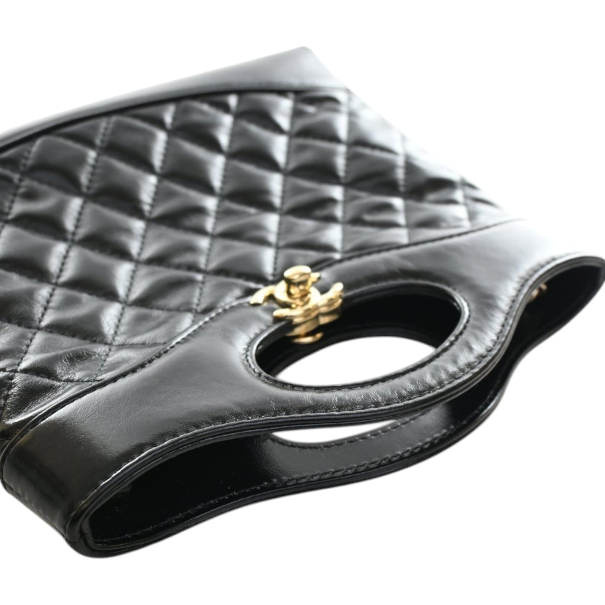 Chanel Mini Quilted Glazed Calfskin 31 Shopping Bag - image 13