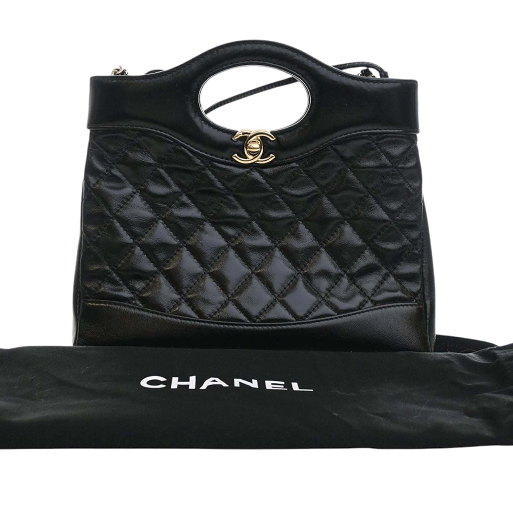 Chanel Mini Quilted Glazed Calfskin 31 Shopping Bag - image 15