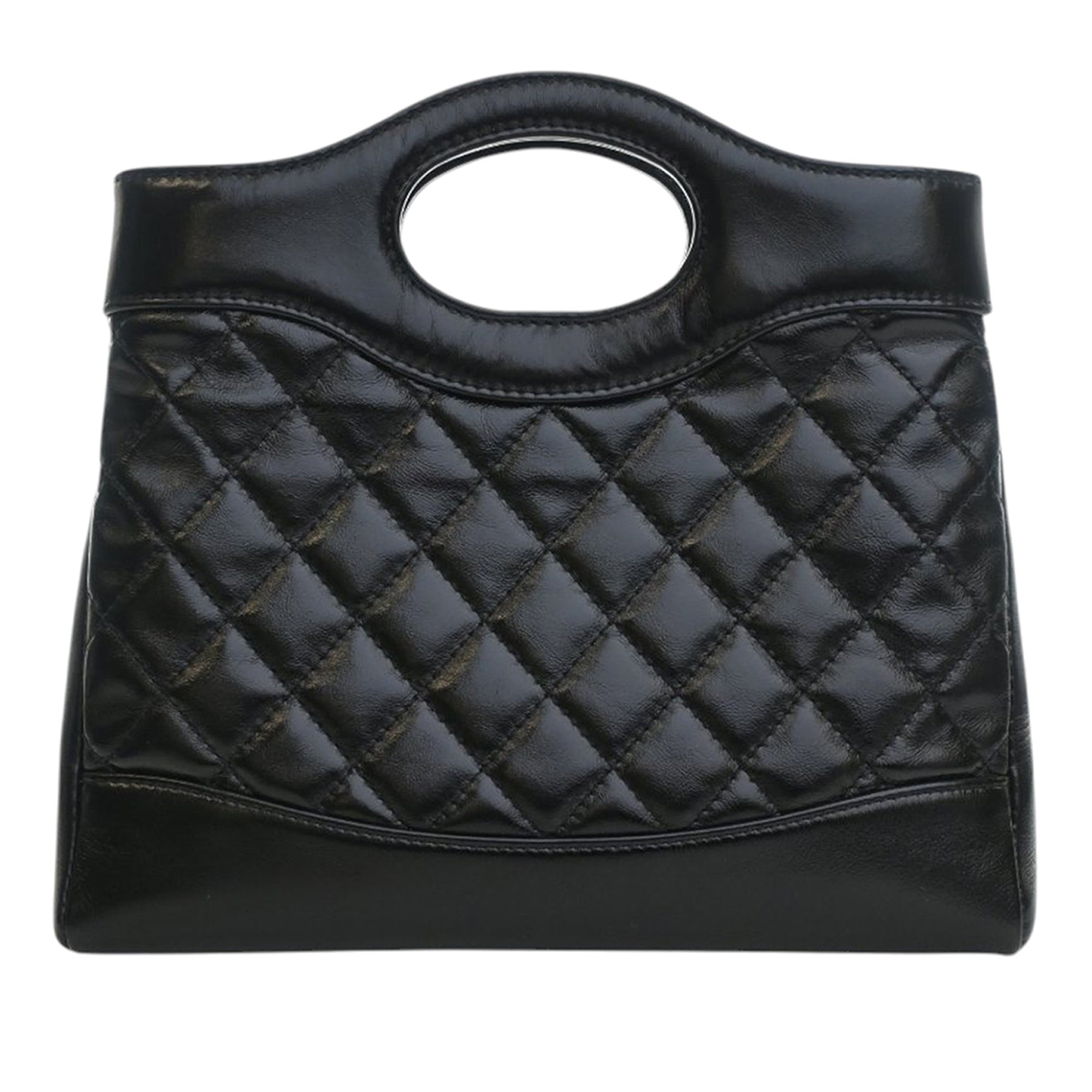 Chanel Mini Quilted Glazed Calfskin 31 Shopping Bag - image 4
