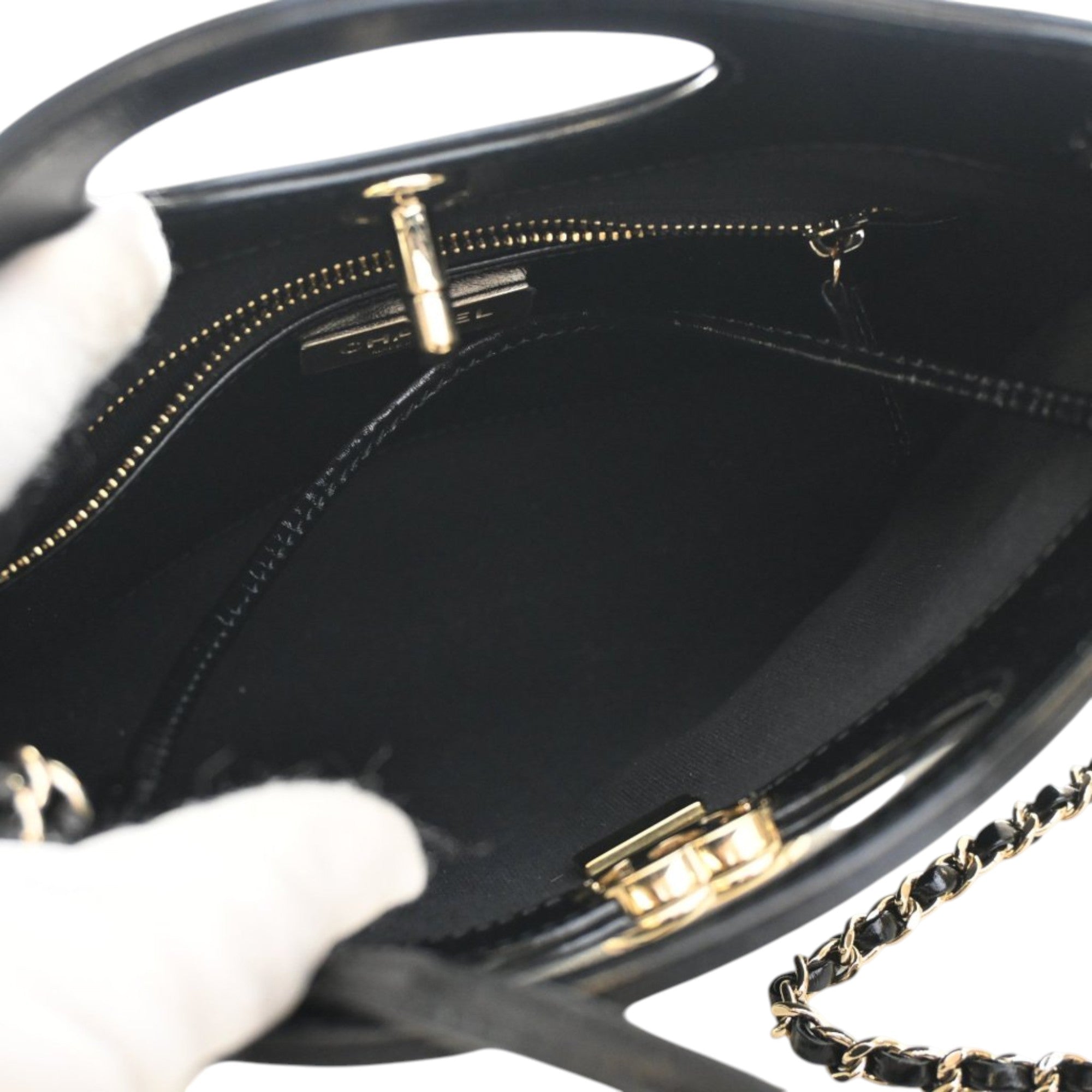 Chanel Mini Quilted Glazed Calfskin 31 Shopping Bag - image 7