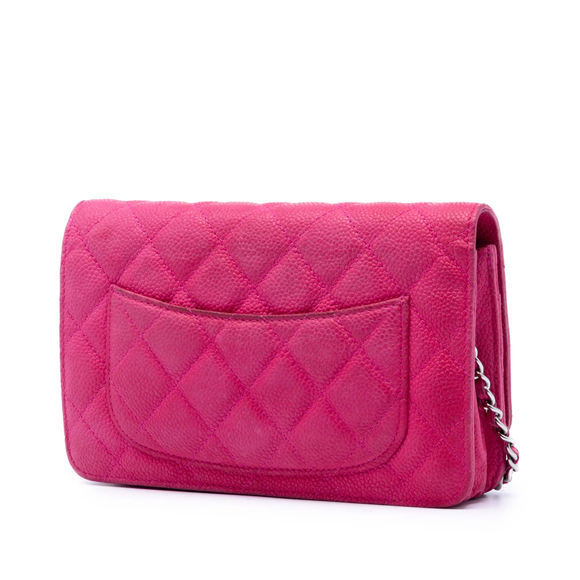 Chanel CC Quilted Caviar Wallet on Chain - image 2