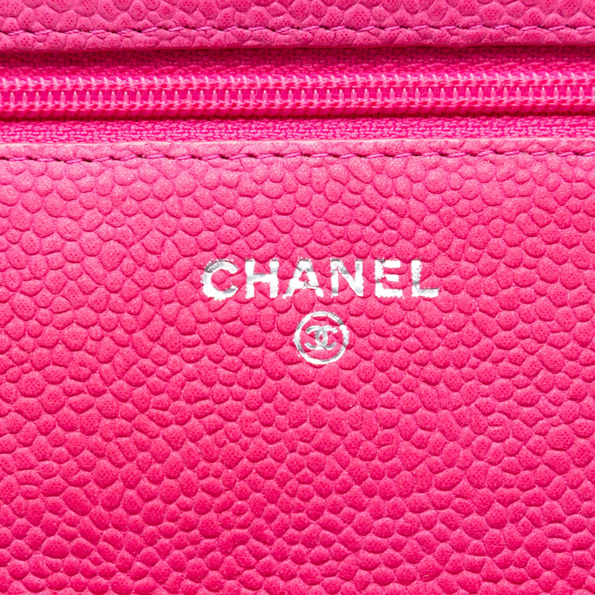 Chanel CC Quilted Caviar Wallet on Chain - image 5