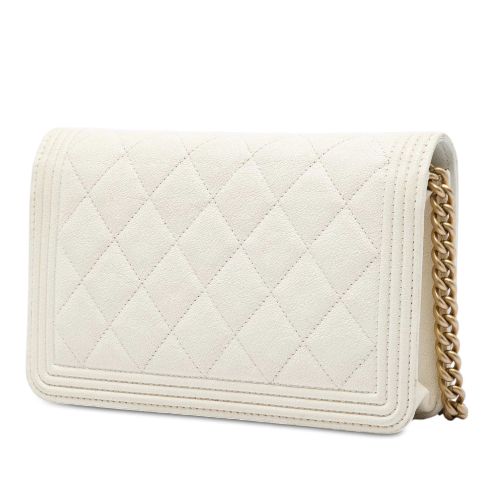 Chanel Quilted Caviar Boy Wallet on Chain - image 2