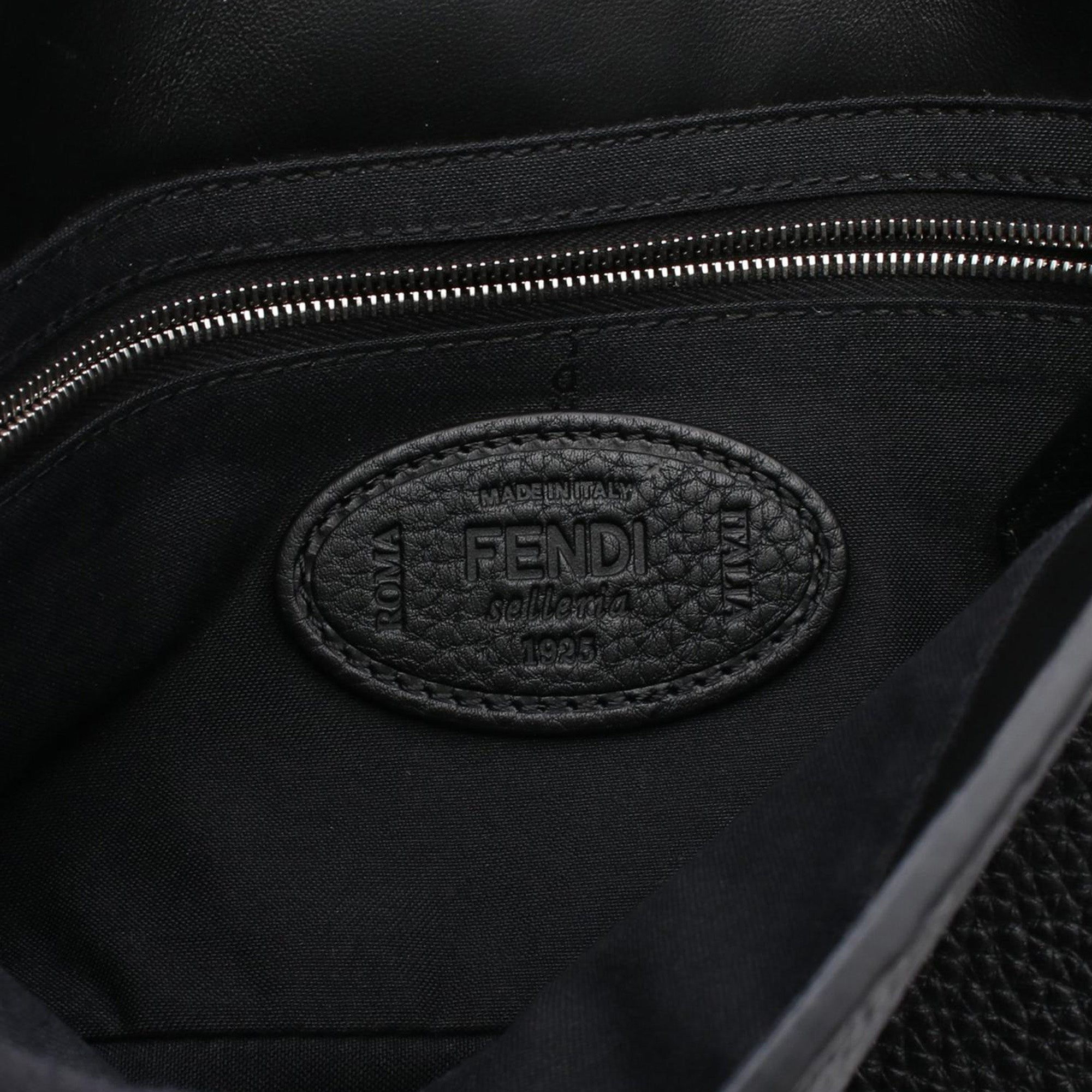 Fendi Leather Selleria Convertible Baguette Satchel - image 4