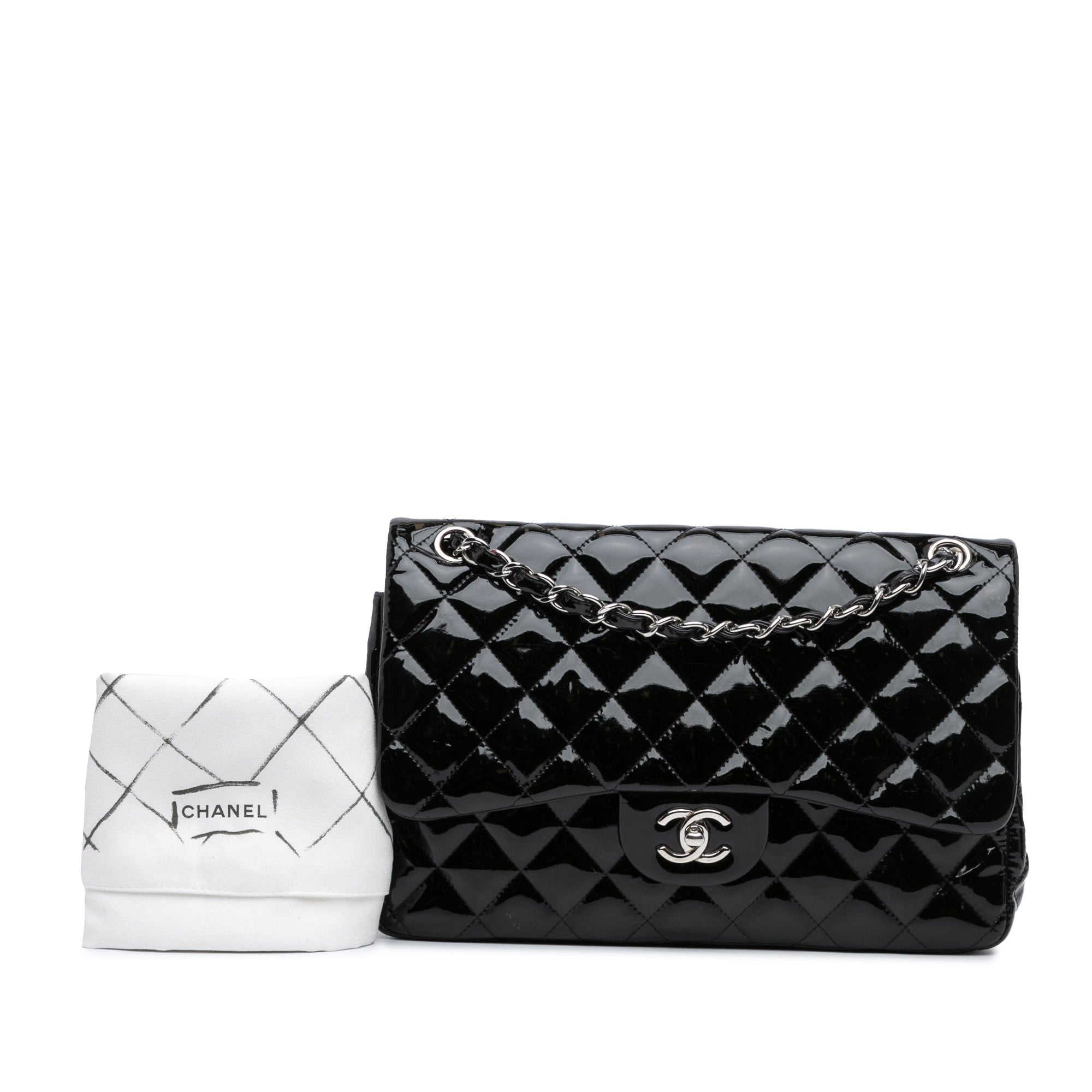 Chanel Jumbo Classic Patent Double Flap - image 12