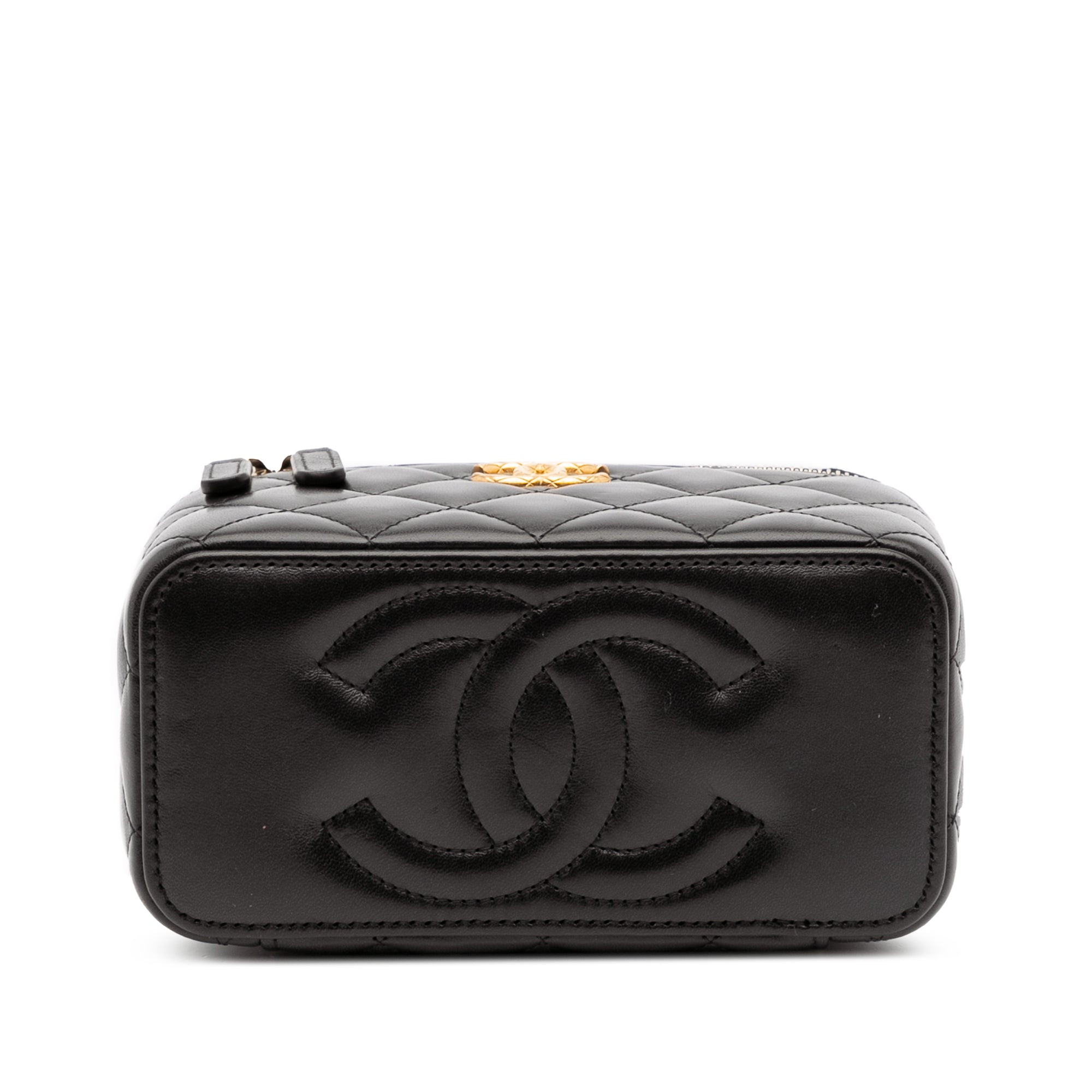 Chanel Small Quilted Lambskin Pillow Crush Vanity Case with Chain - image 3