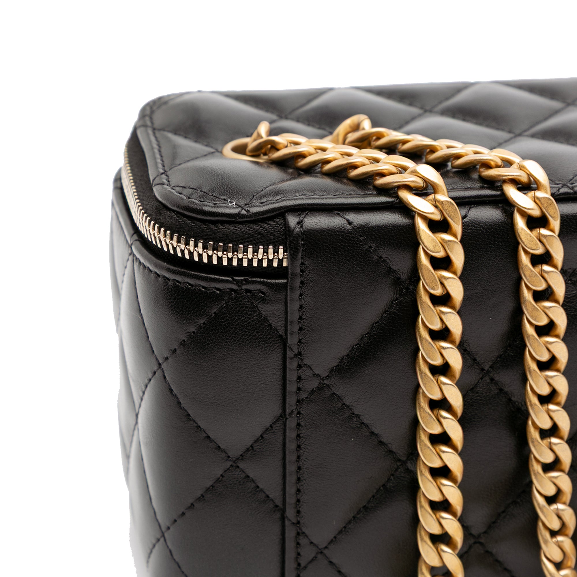 Chanel Small Quilted Lambskin Pillow Crush Vanity Case with Chain - image 9