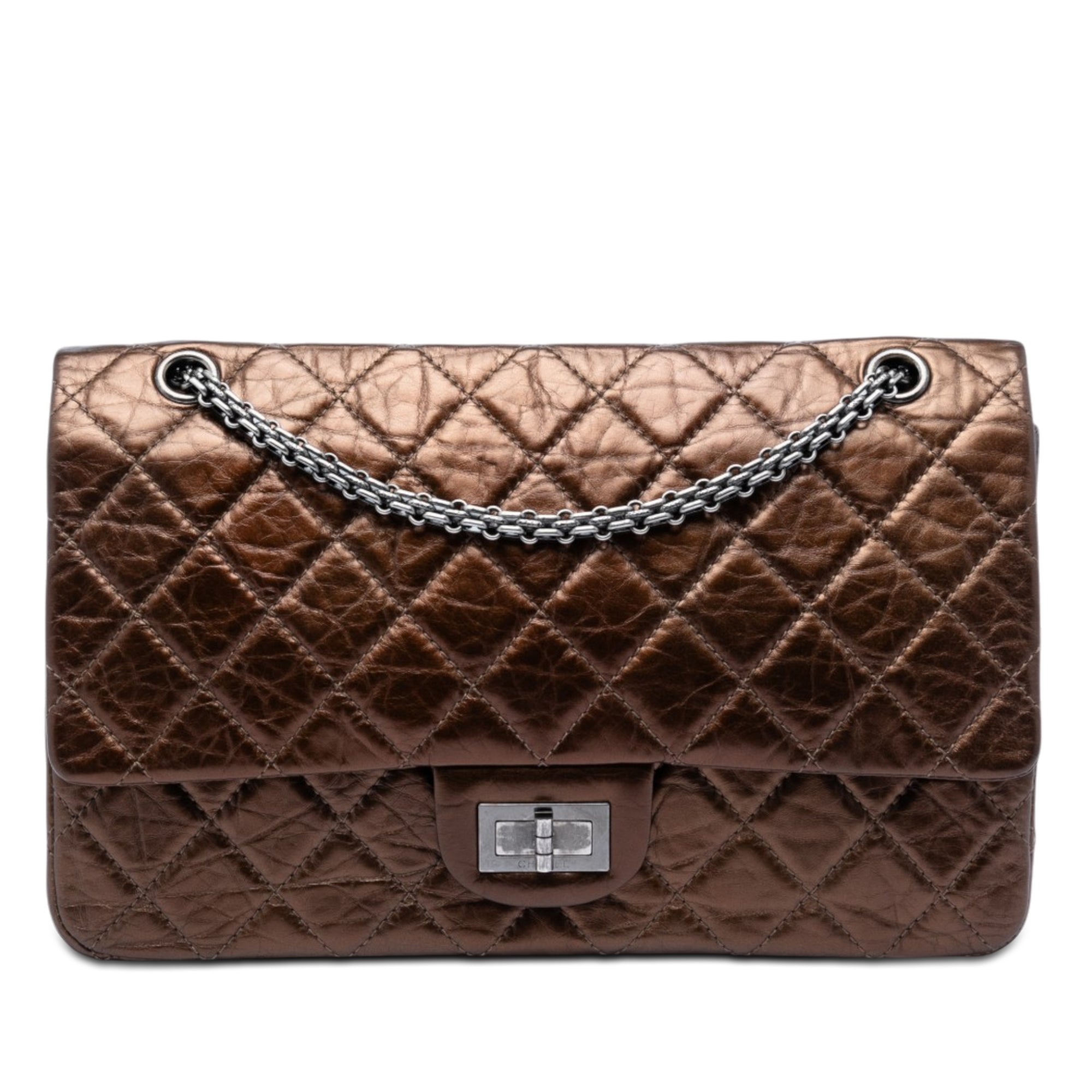 Chanel Metallic Aged Calfskin Reissue 2.55 Single Flap 227 - image 1