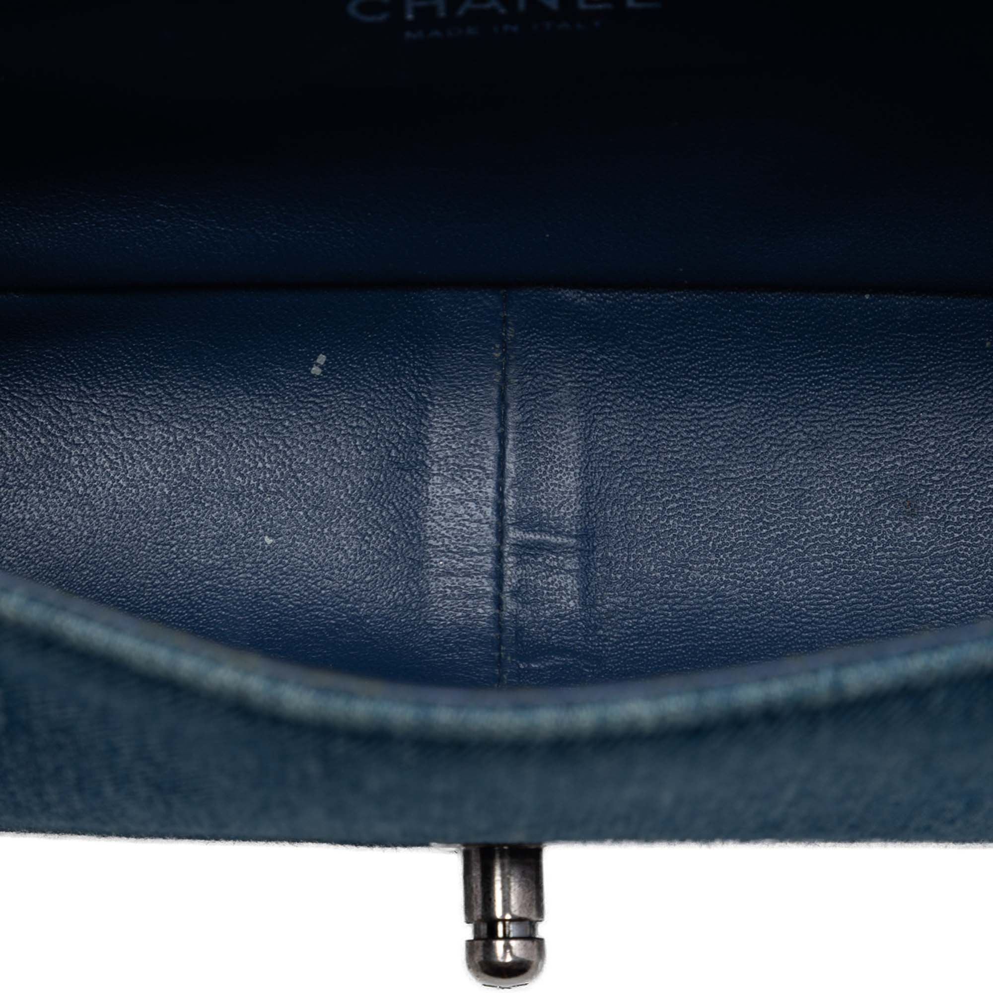 Chanel Old Medium Quilted Denim Boy Flap - image 4