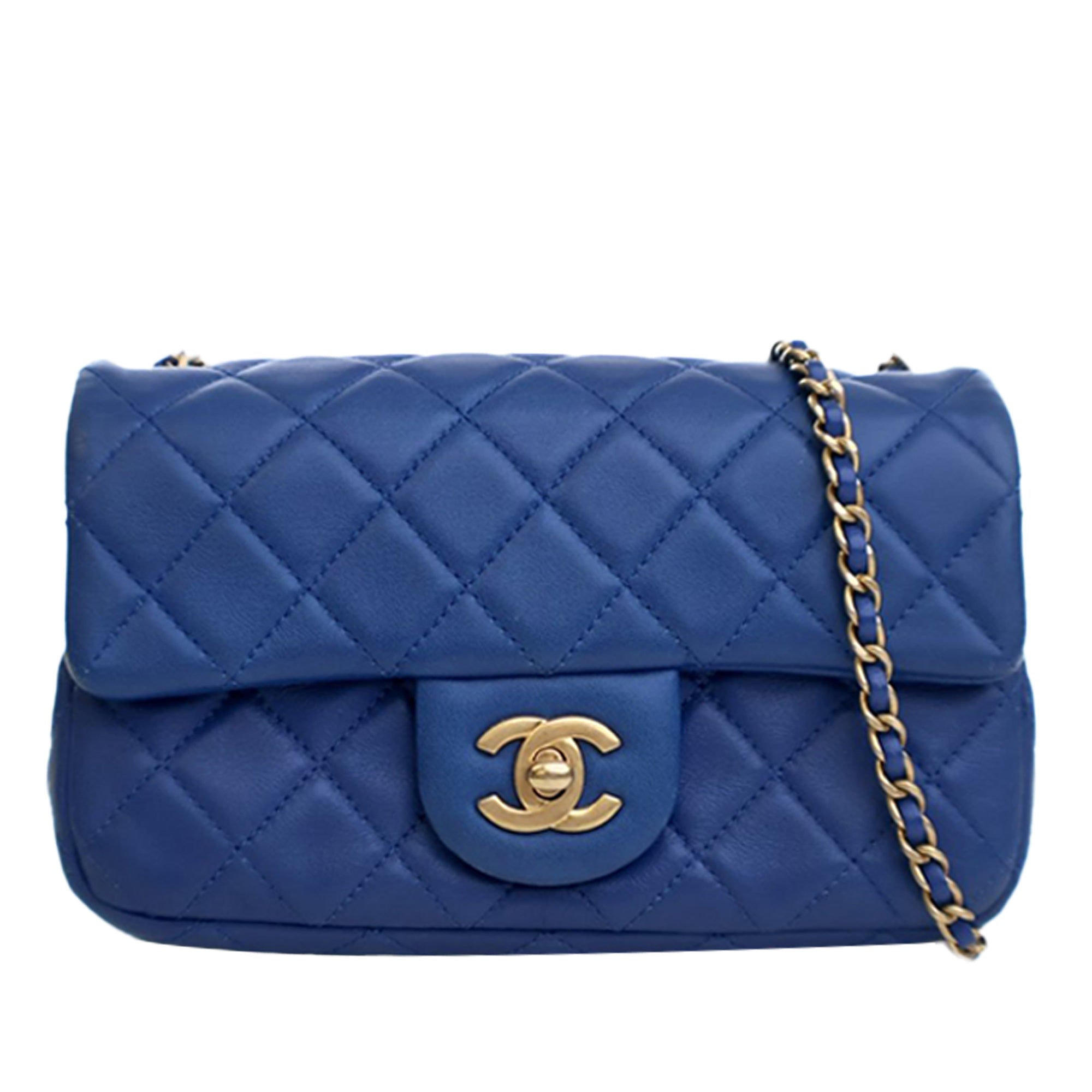 Chanel Mini Rectangular Classic Lambskin Pearl Crush Single Flap - image 1