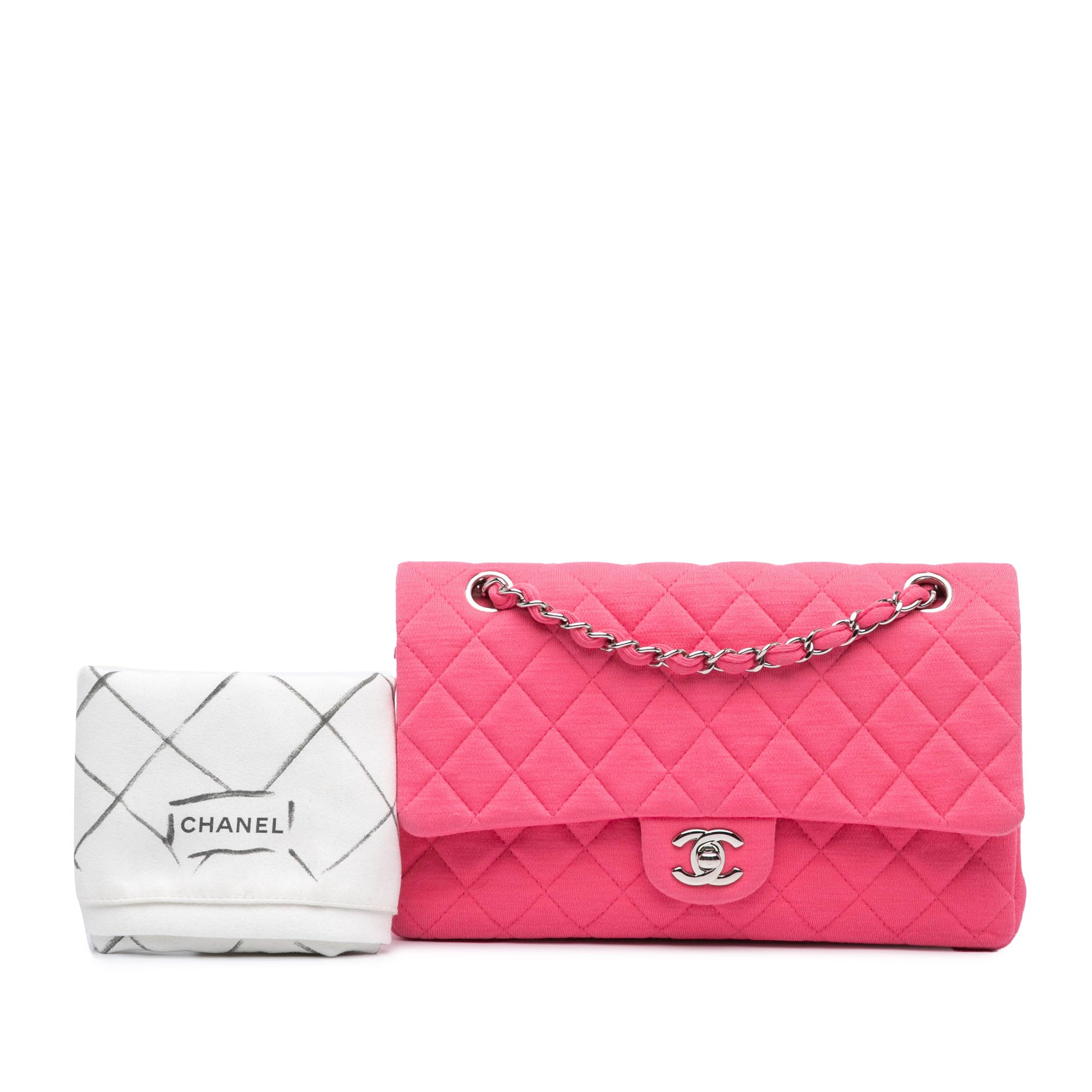 Chanel Medium Classic Jersey Double Flap - image 10
