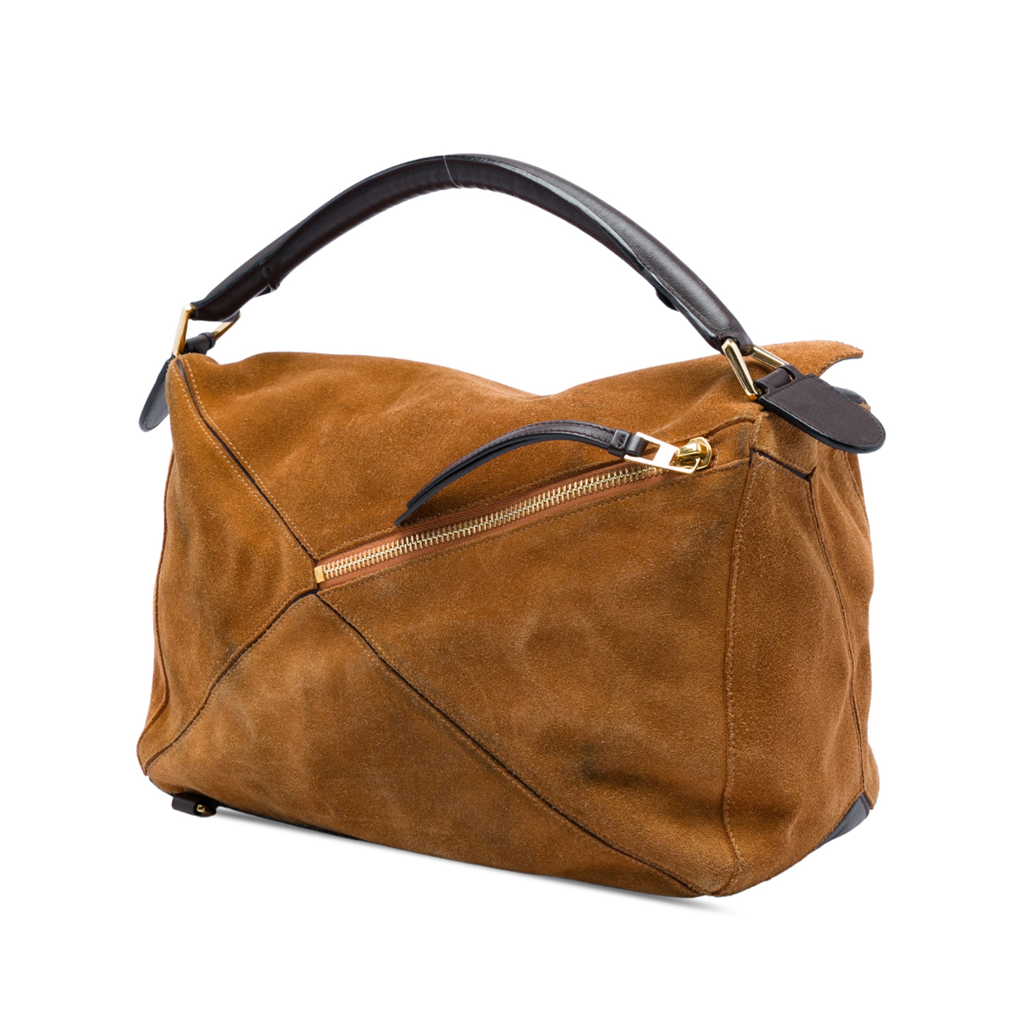 LOEWE Large Suede Puzzle Satchel - image 2