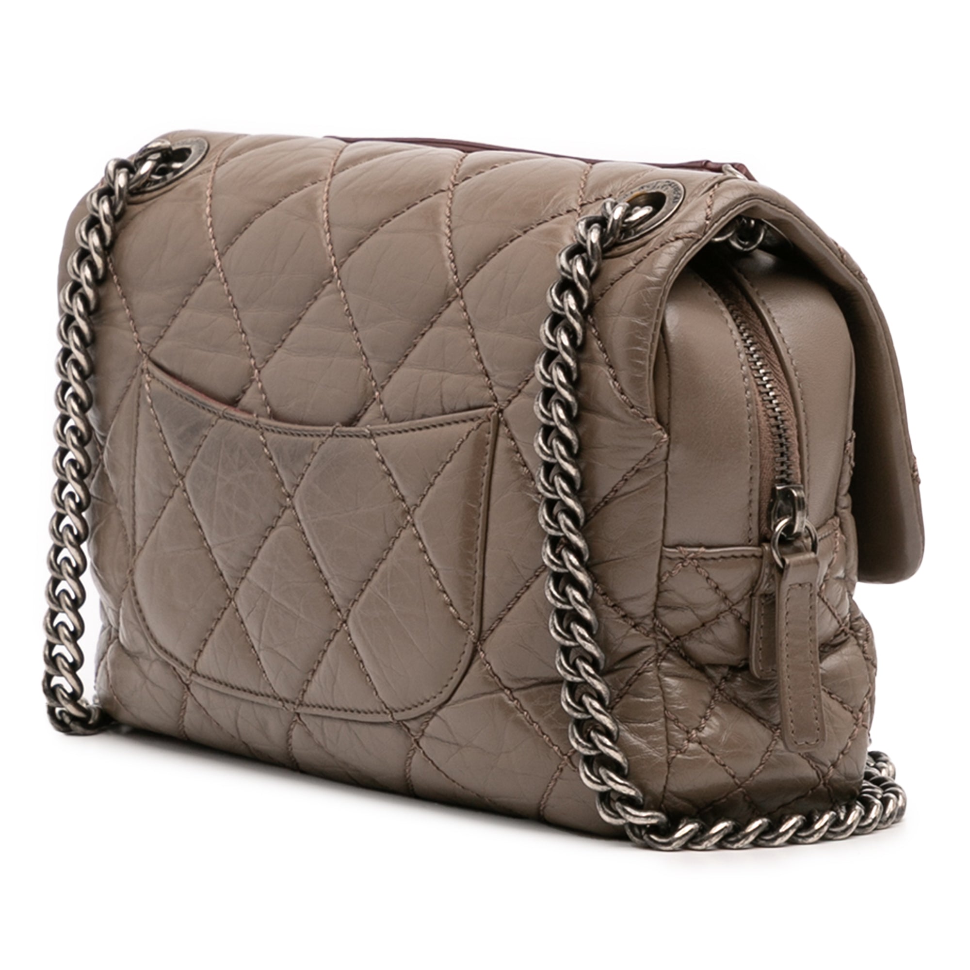 Chanel Medium Quilted Aged Calfskin Portobello Flap - image 2