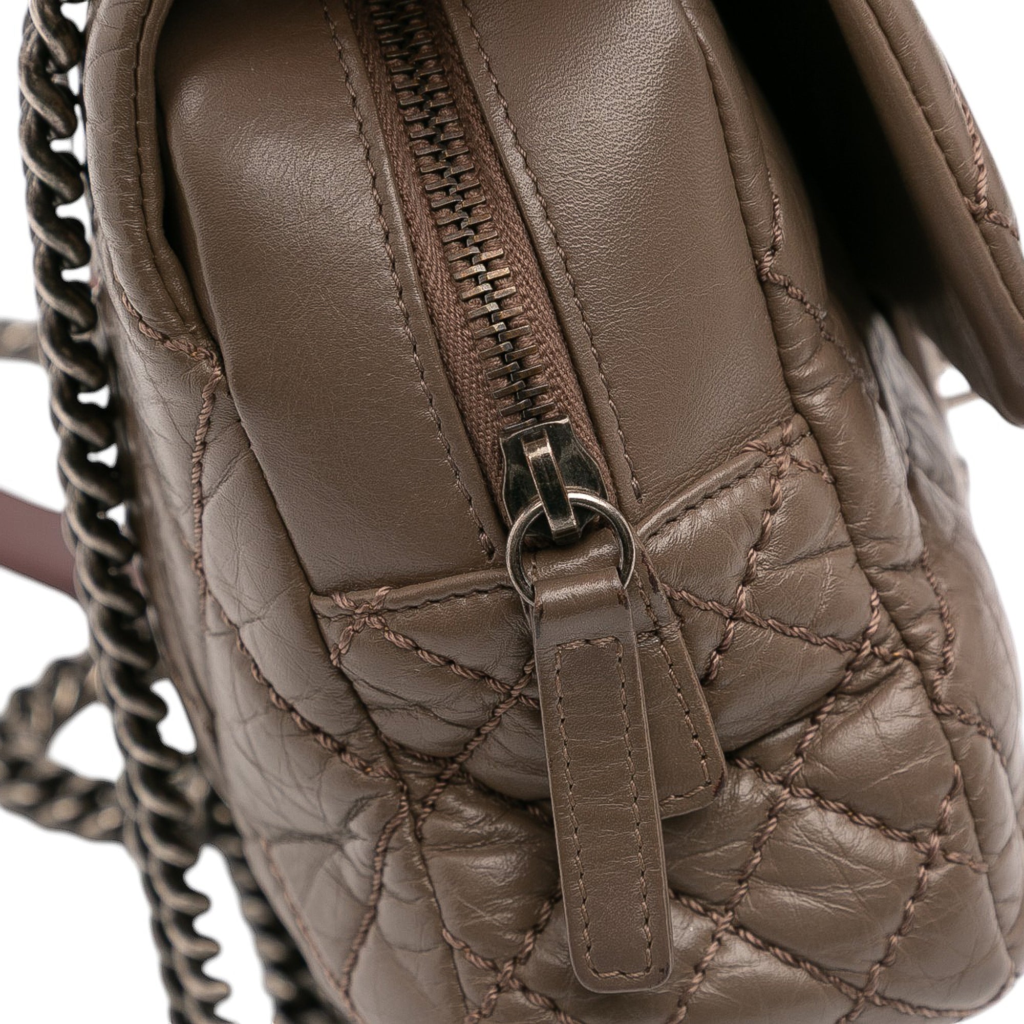 Chanel Medium Quilted Aged Calfskin Portobello Flap - image 8