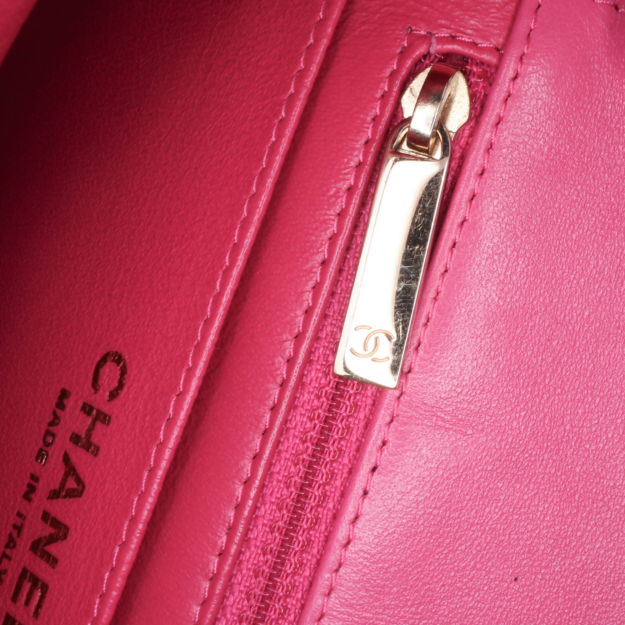 Chanel Mini Square Classic Chevron Lambskin Single Flap - image 7