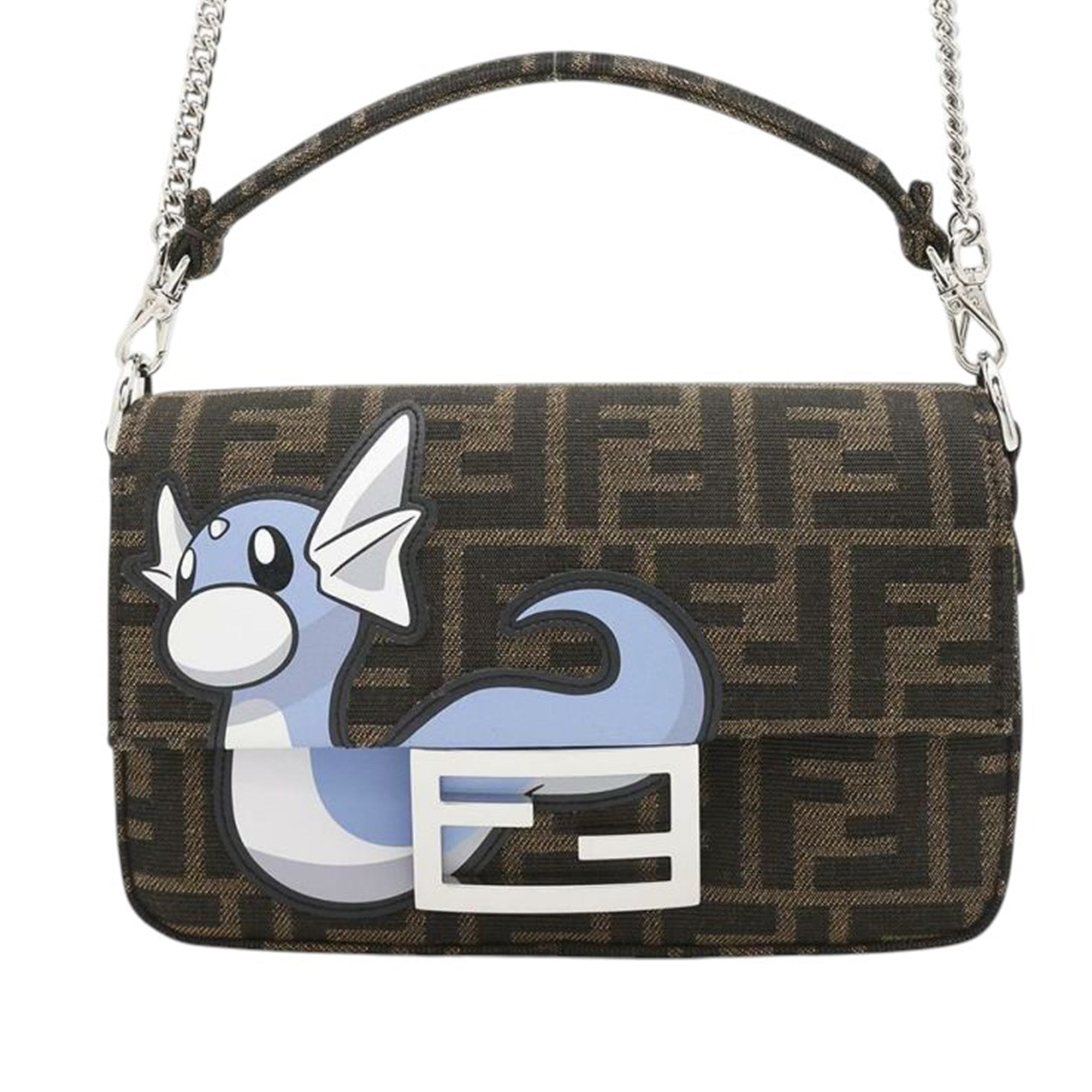 Fendi FRGMT Pokemon Mini Zucca Canvas Baguette Satchel - image 1