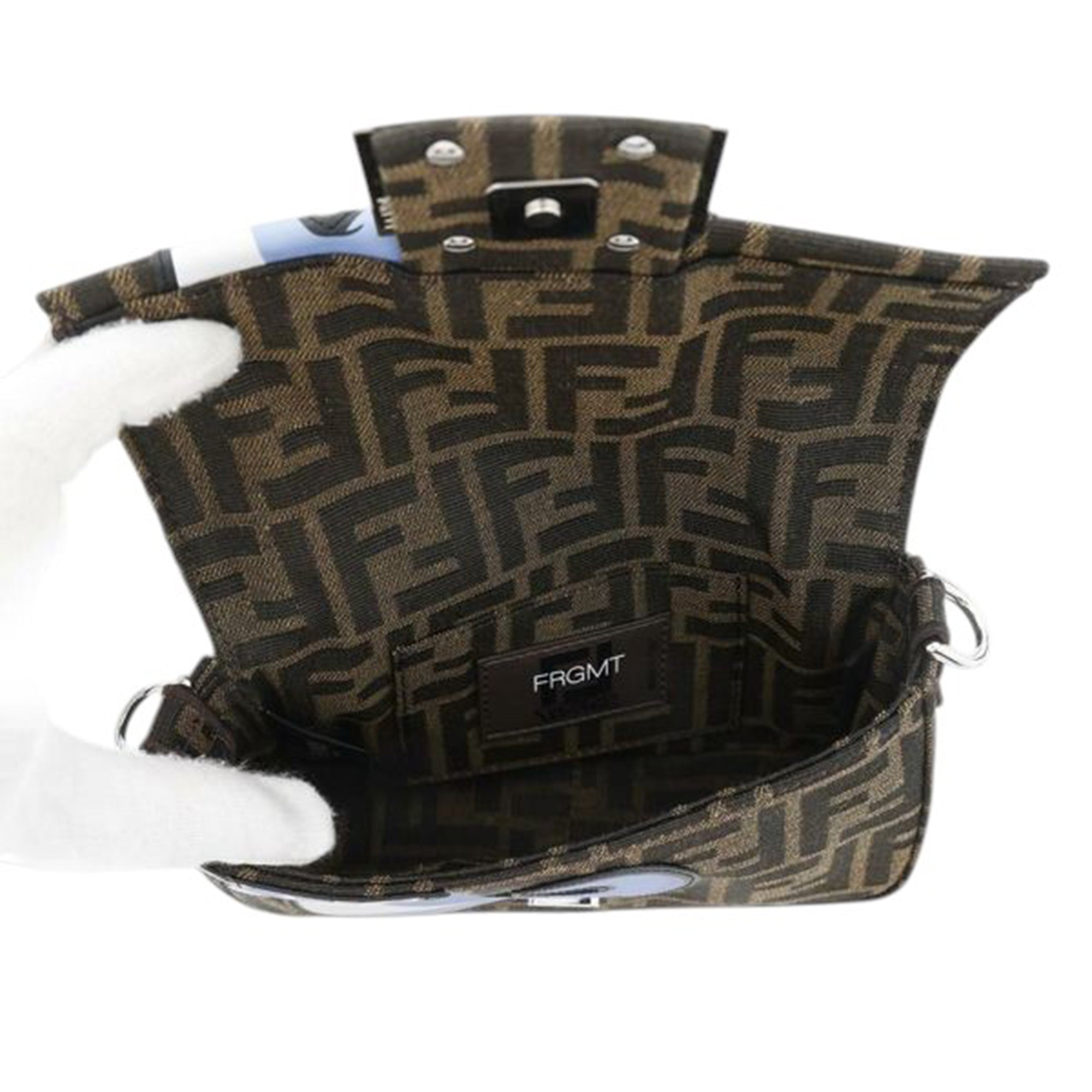 Fendi FRGMT Pokemon Mini Zucca Canvas Baguette Satchel - image 4