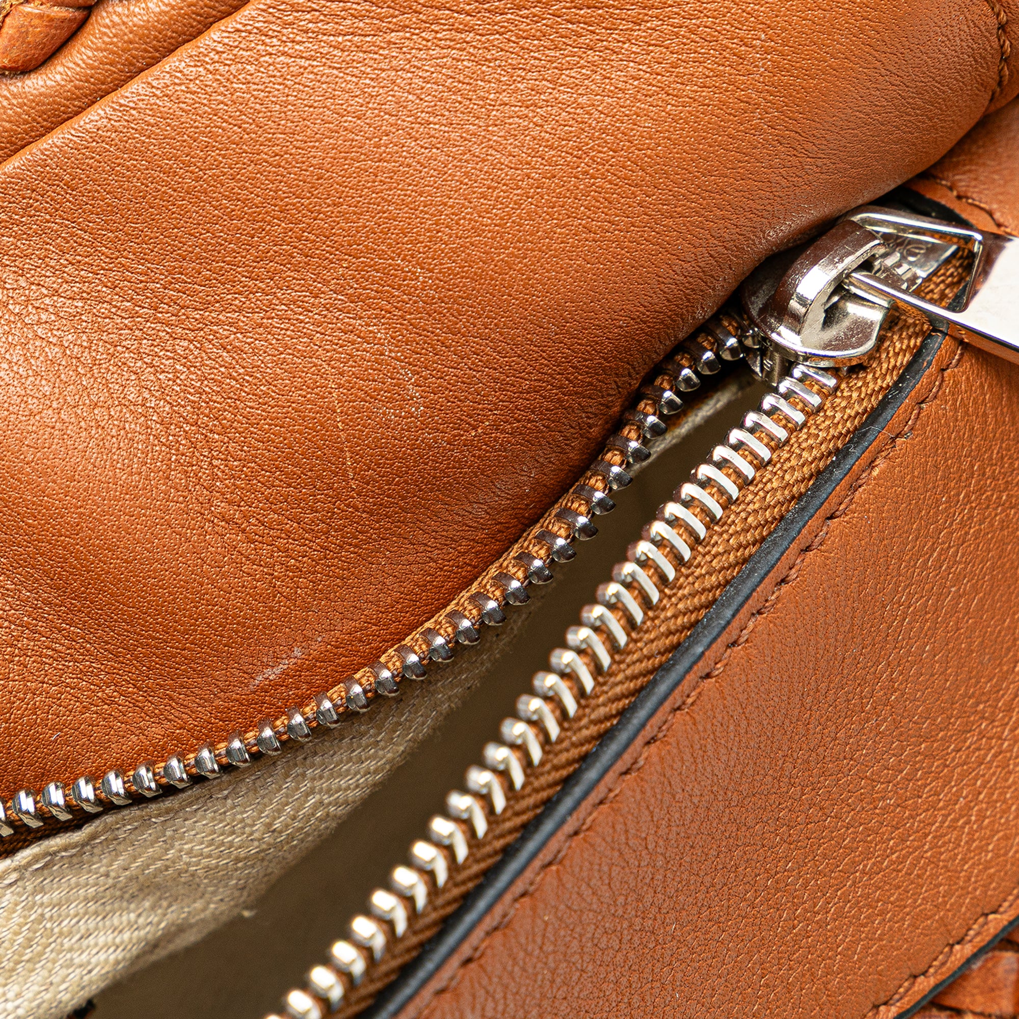 LOEWE Small Woven Calfskin Puzzle Satchel - image 6