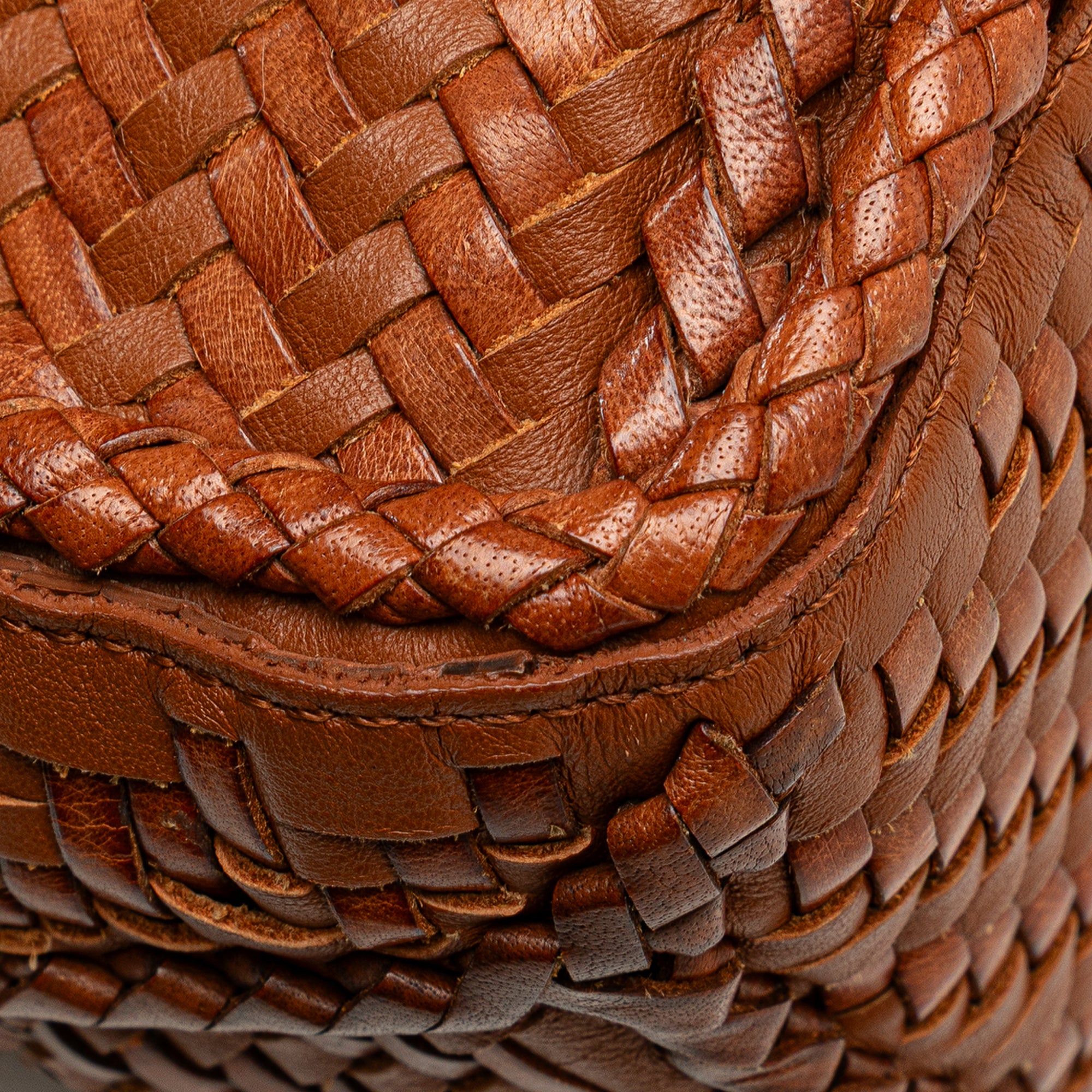 LOEWE Small Woven Calfskin Puzzle Satchel - image 8