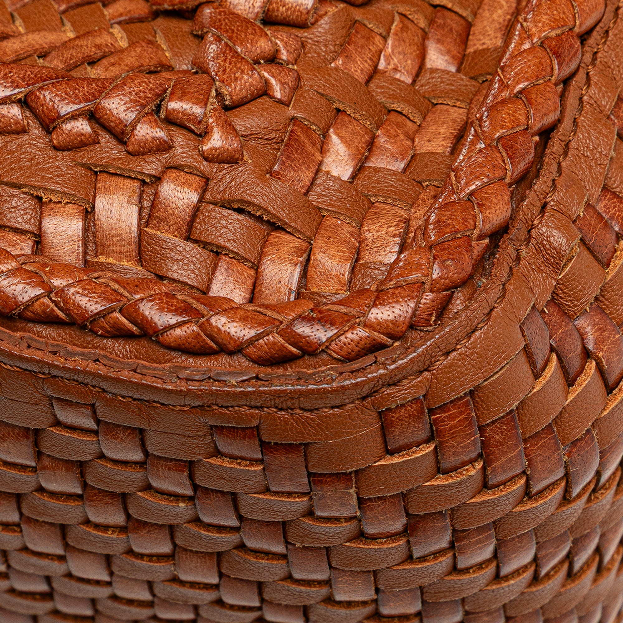 LOEWE Small Woven Calfskin Puzzle Satchel - image 9